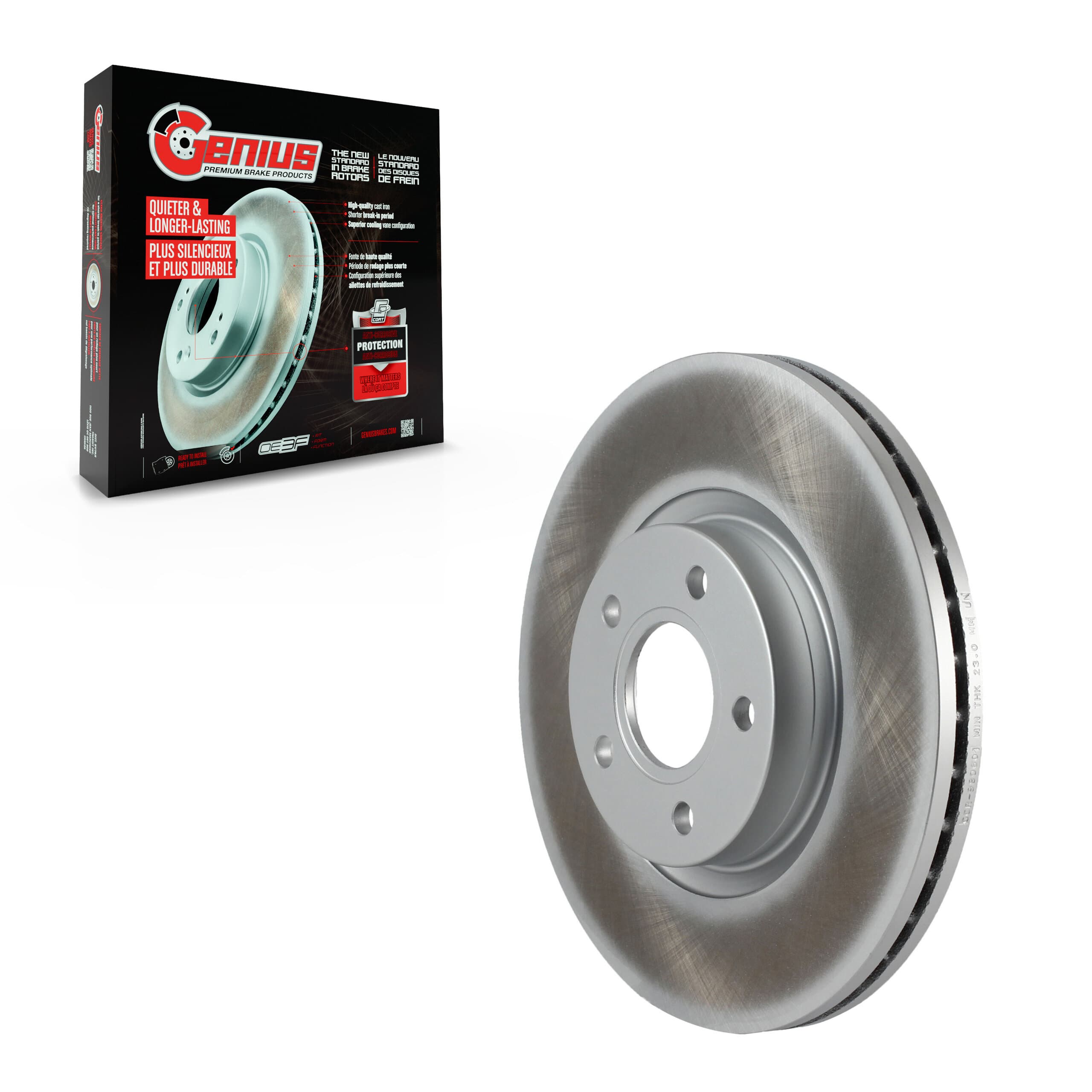 Genius - GCR-980601 - Front Disc Brake Rotor image 1