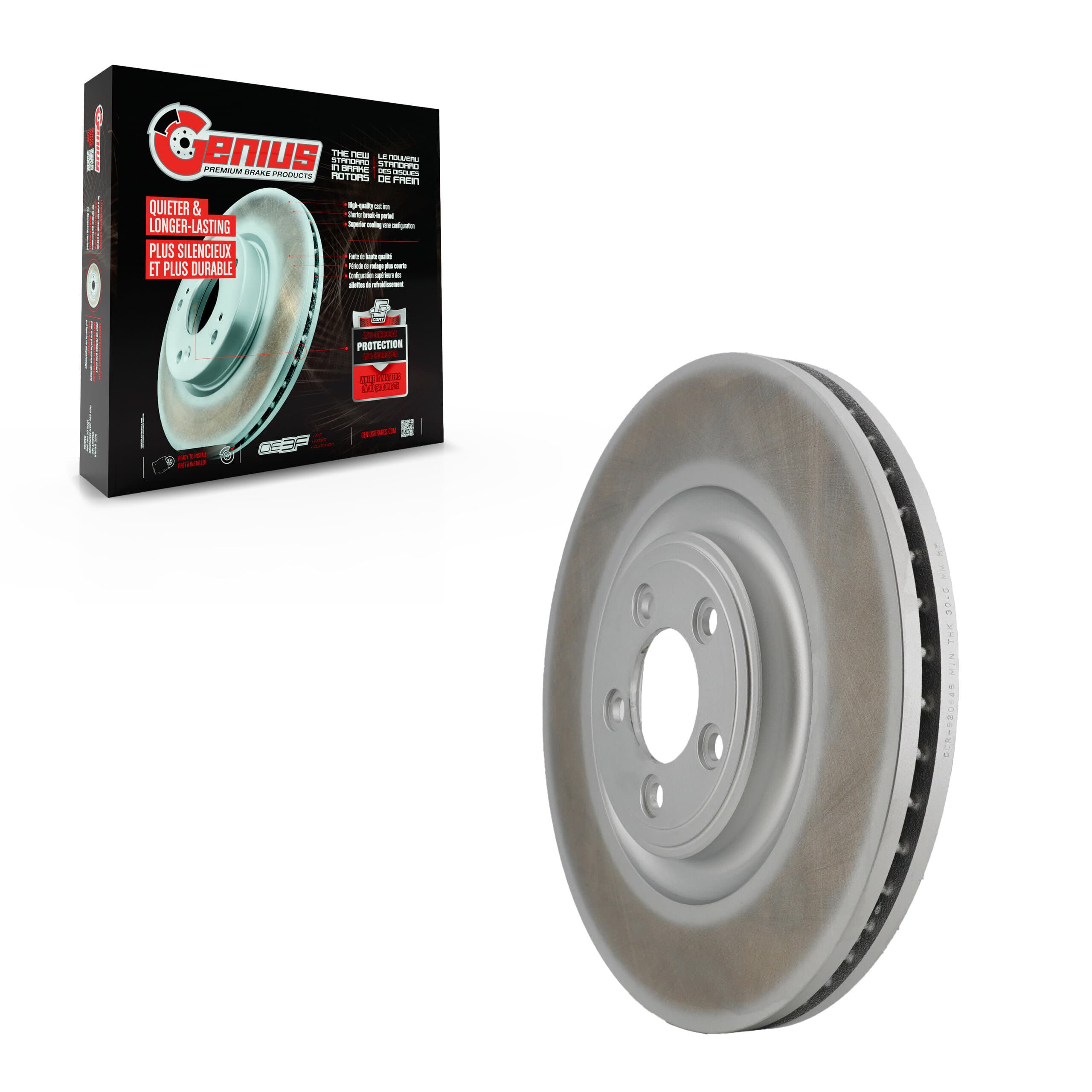 Genius - GCR-980646 - Front Disc Brake Rotor image 1