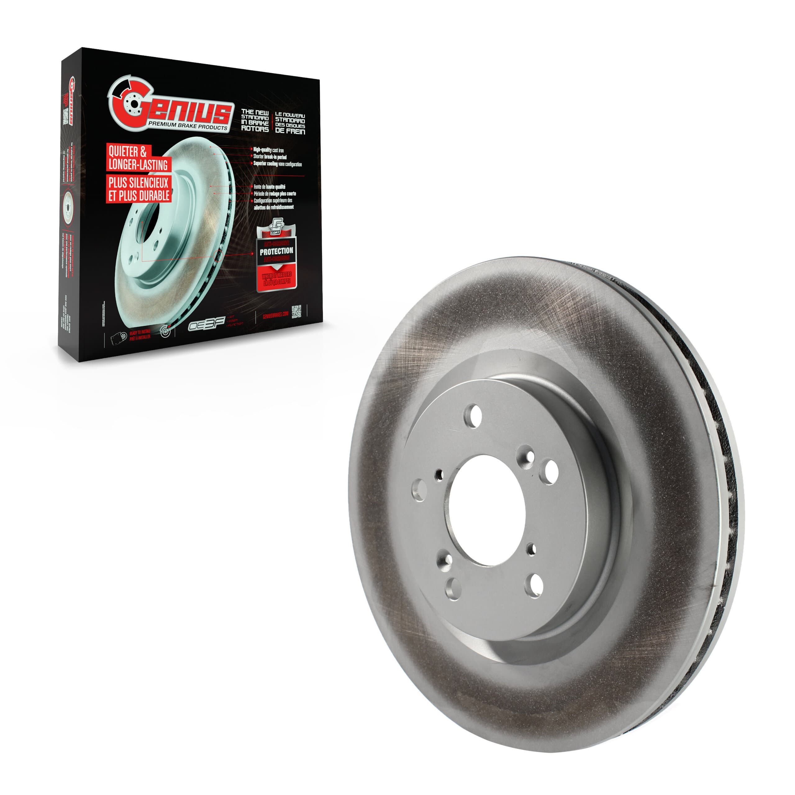Genius - GCR-980738 - Front Disc Brake Rotor image 1