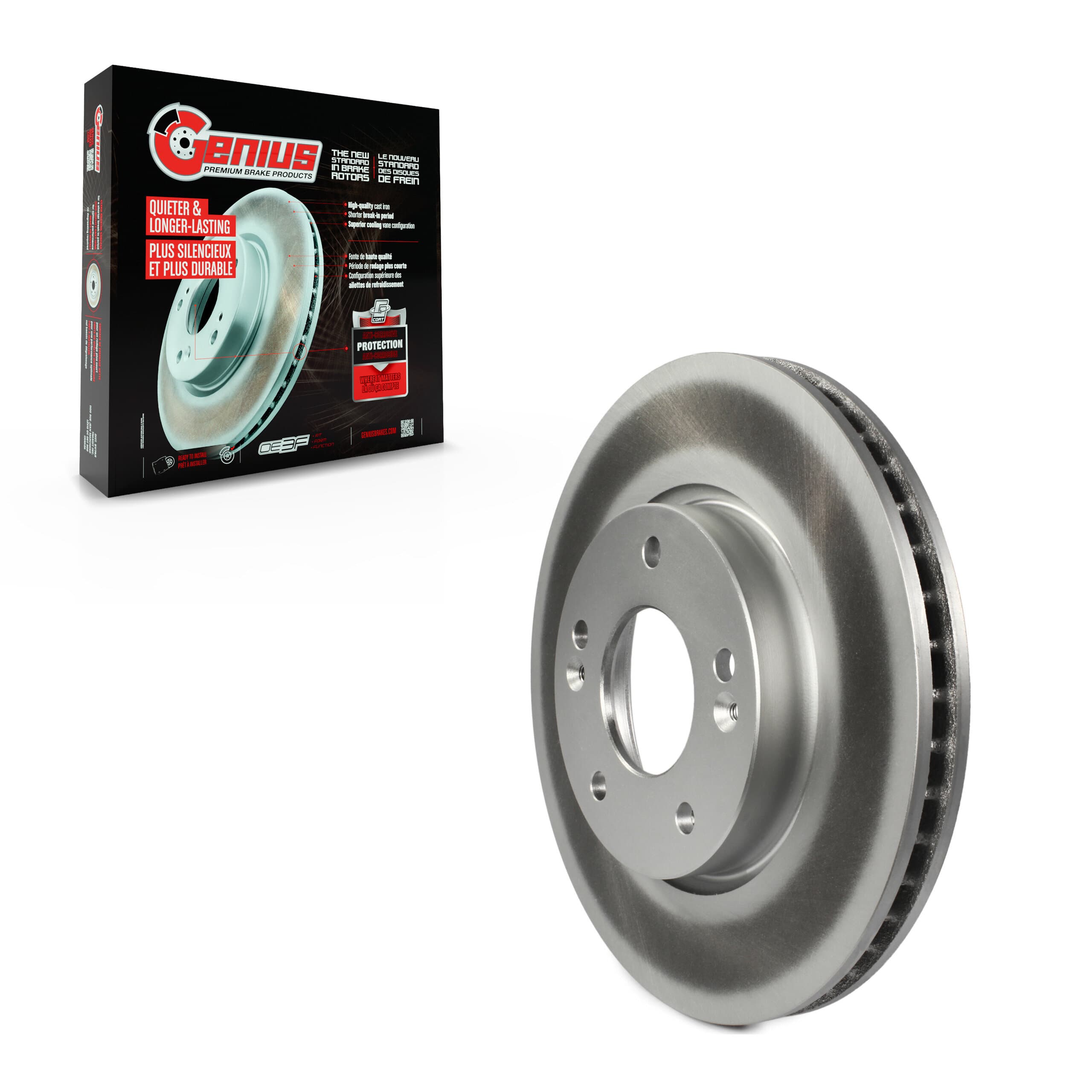 Genius - GCR-980752 - Front Disc Brake Rotor image 1
