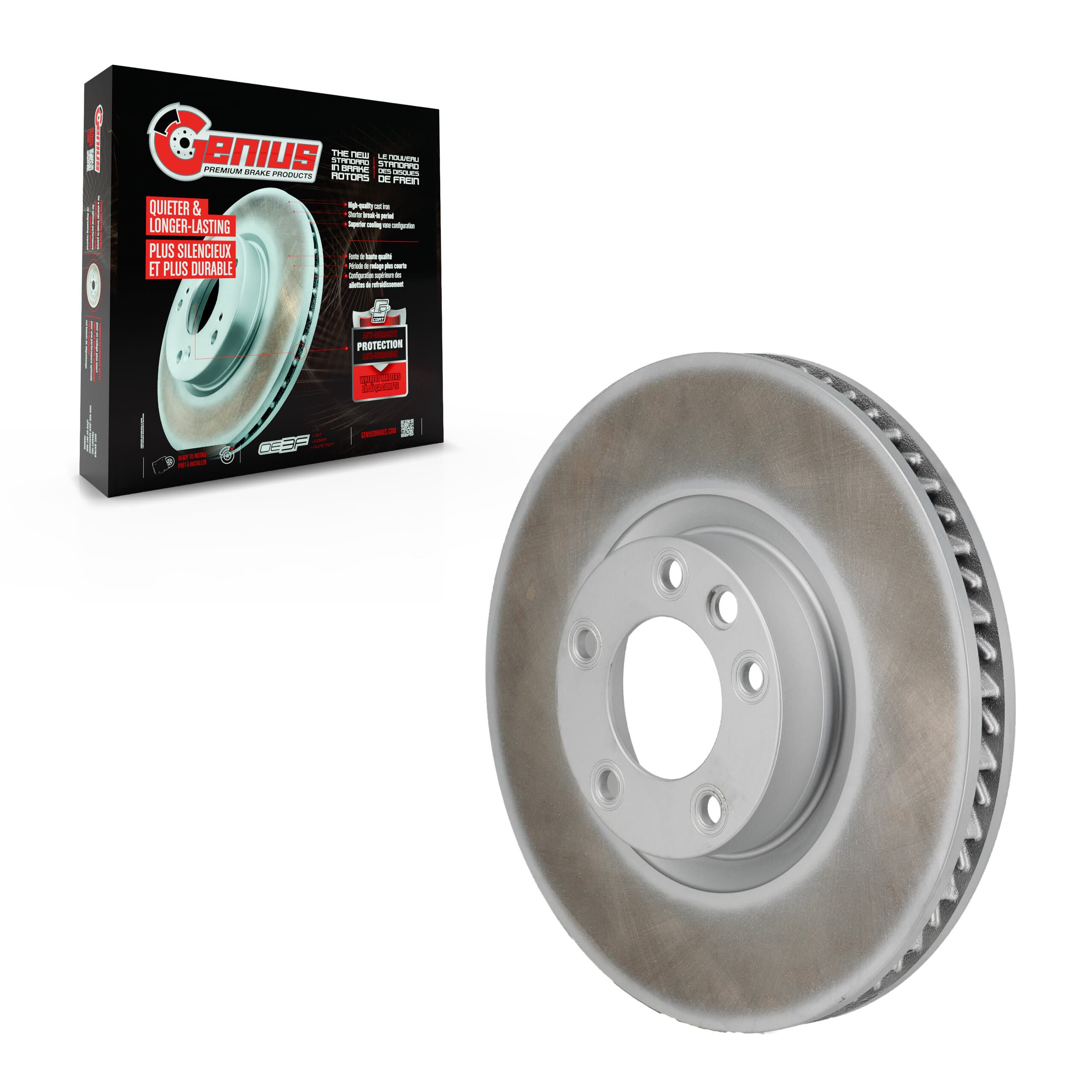 Genius - GCR-980872 - Front Left Disc Brake Rotor image 1