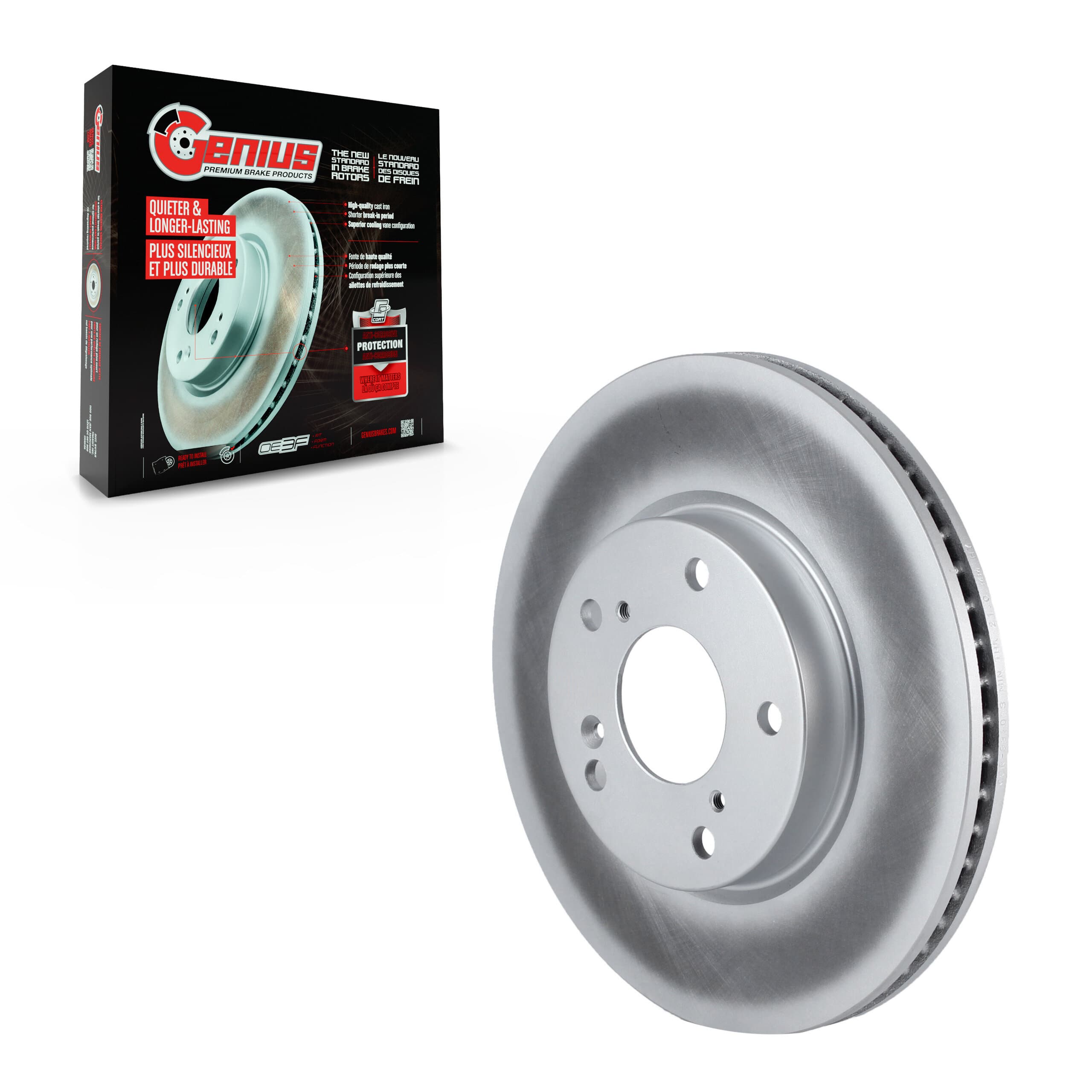 Genius - GCR-982053 - Front Disc Brake Rotor image 1