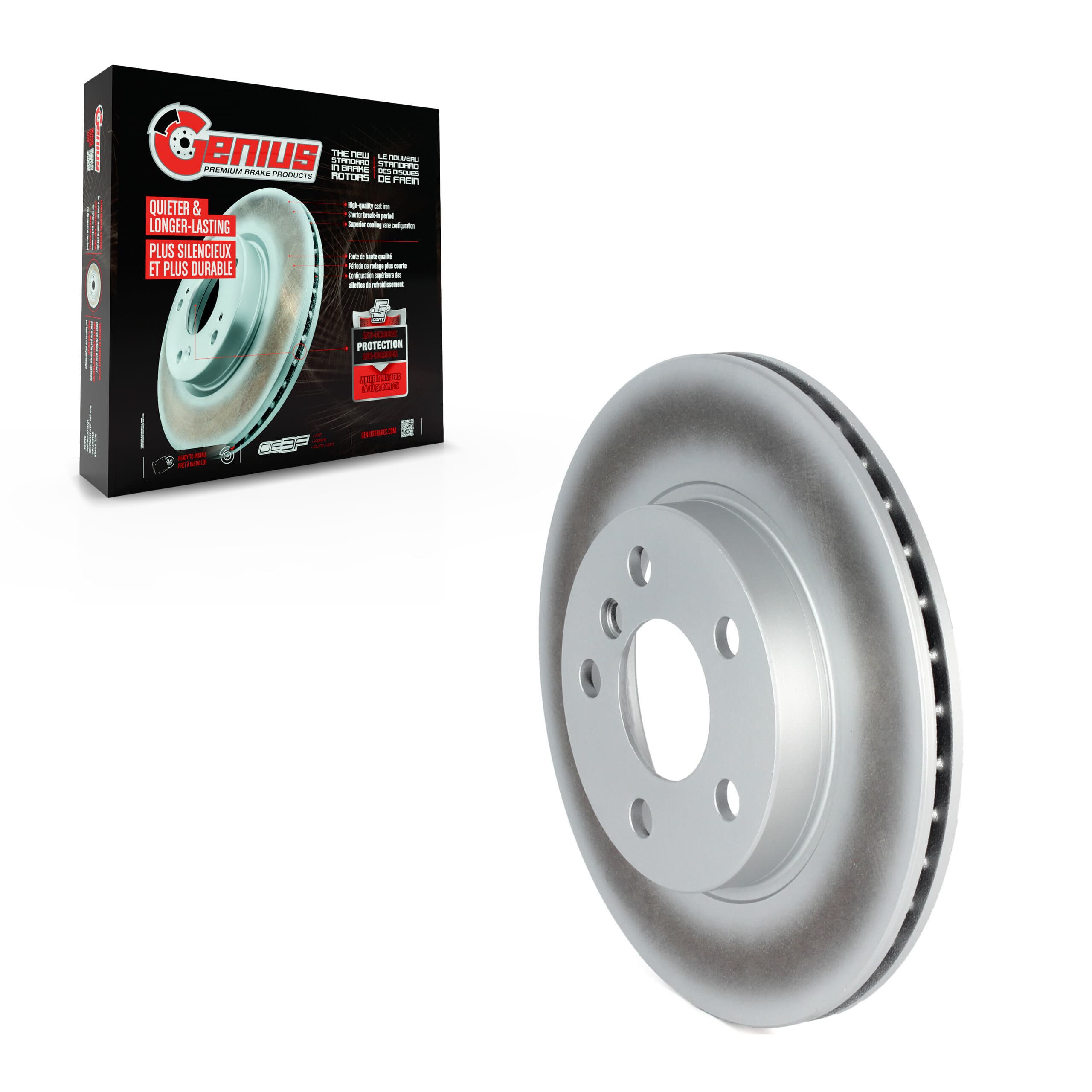 Genius - GCR-982068 - Front Disc Brake Rotor image 1