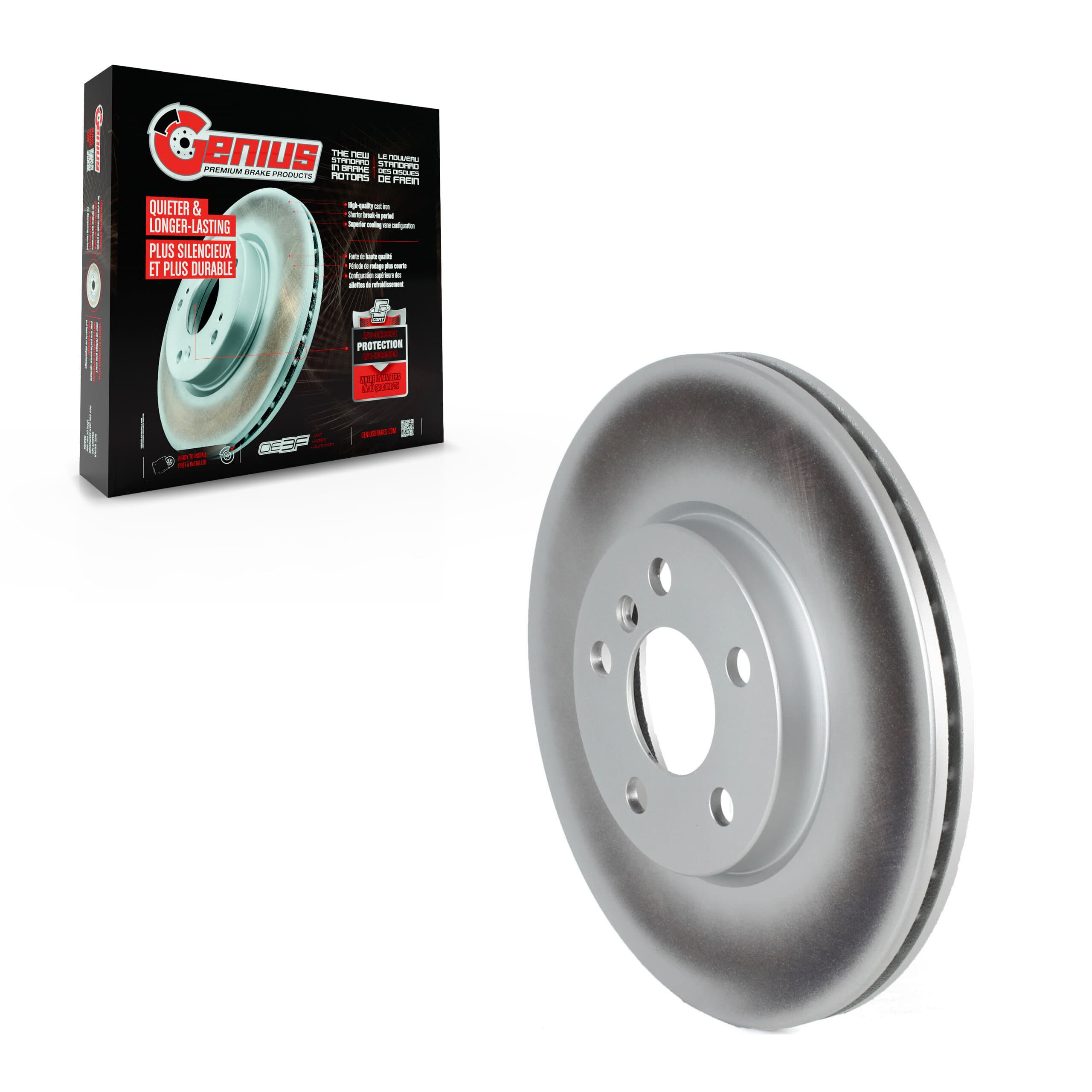 Genius - GCR-982126 - Front Disc Brake Rotor image 1