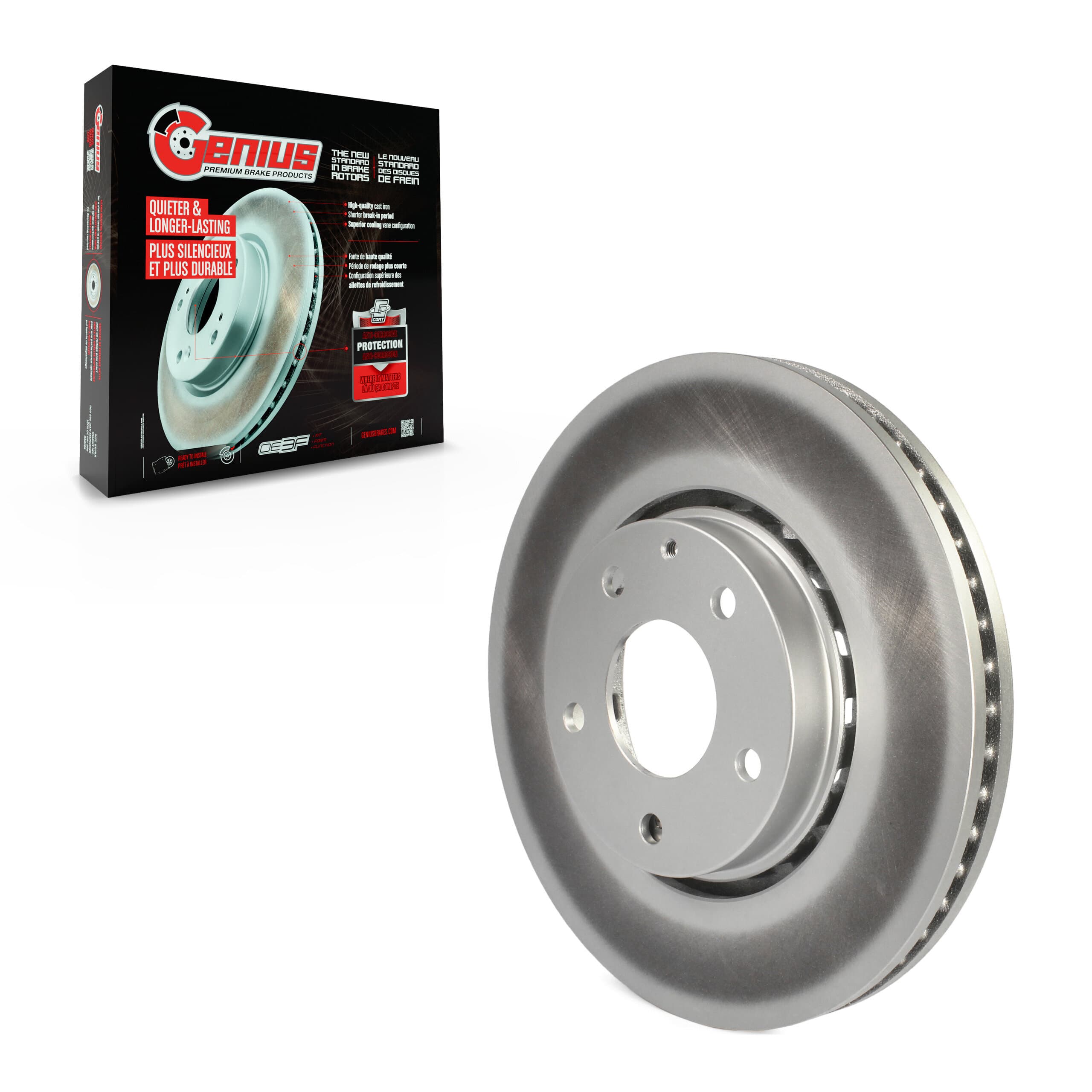 Genius - GCR-982264 - Front Disc Brake Rotor image 1