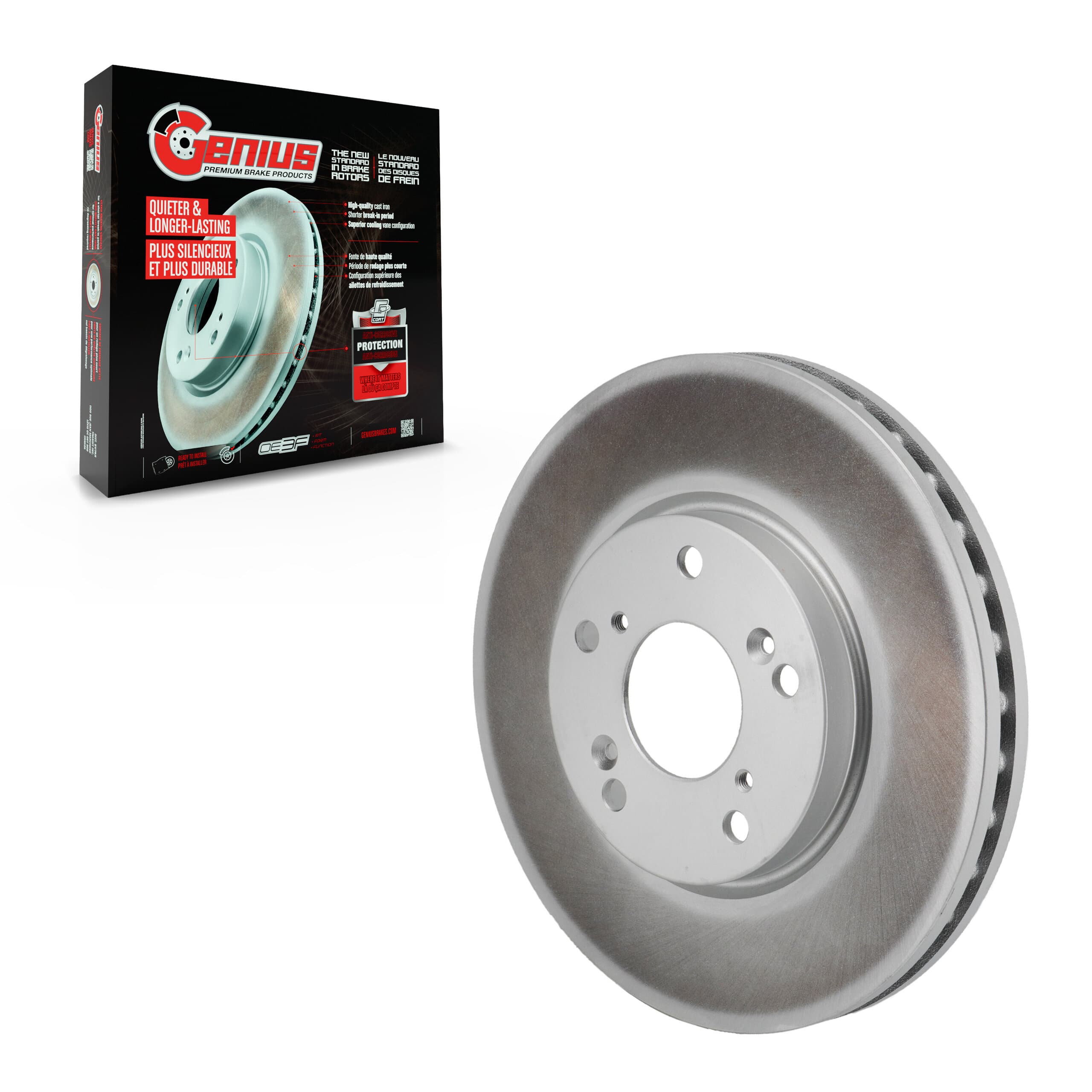 Genius - GCR-982355 - Front Disc Brake Rotor image 1