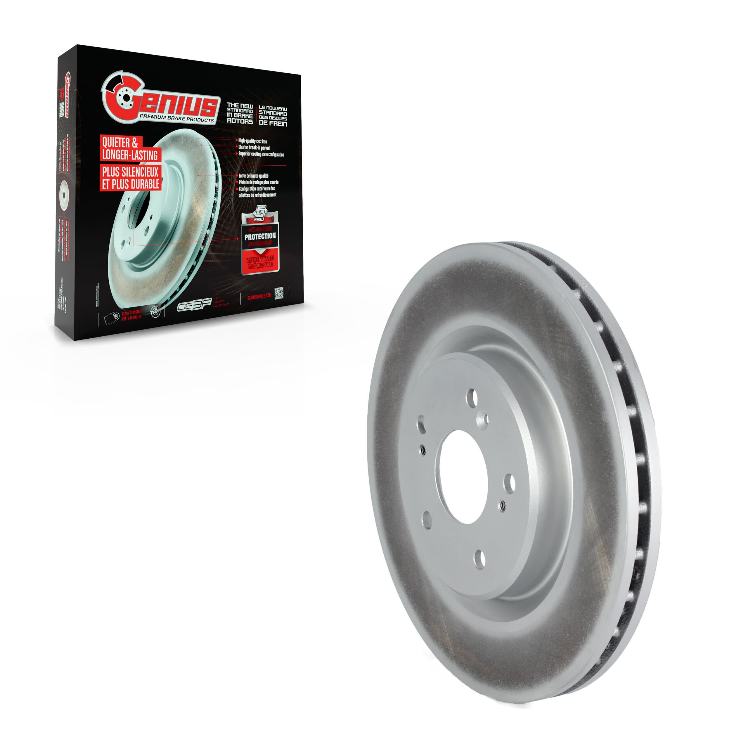 Genius - GCR-982435 - Front Disc Brake Rotor image 1