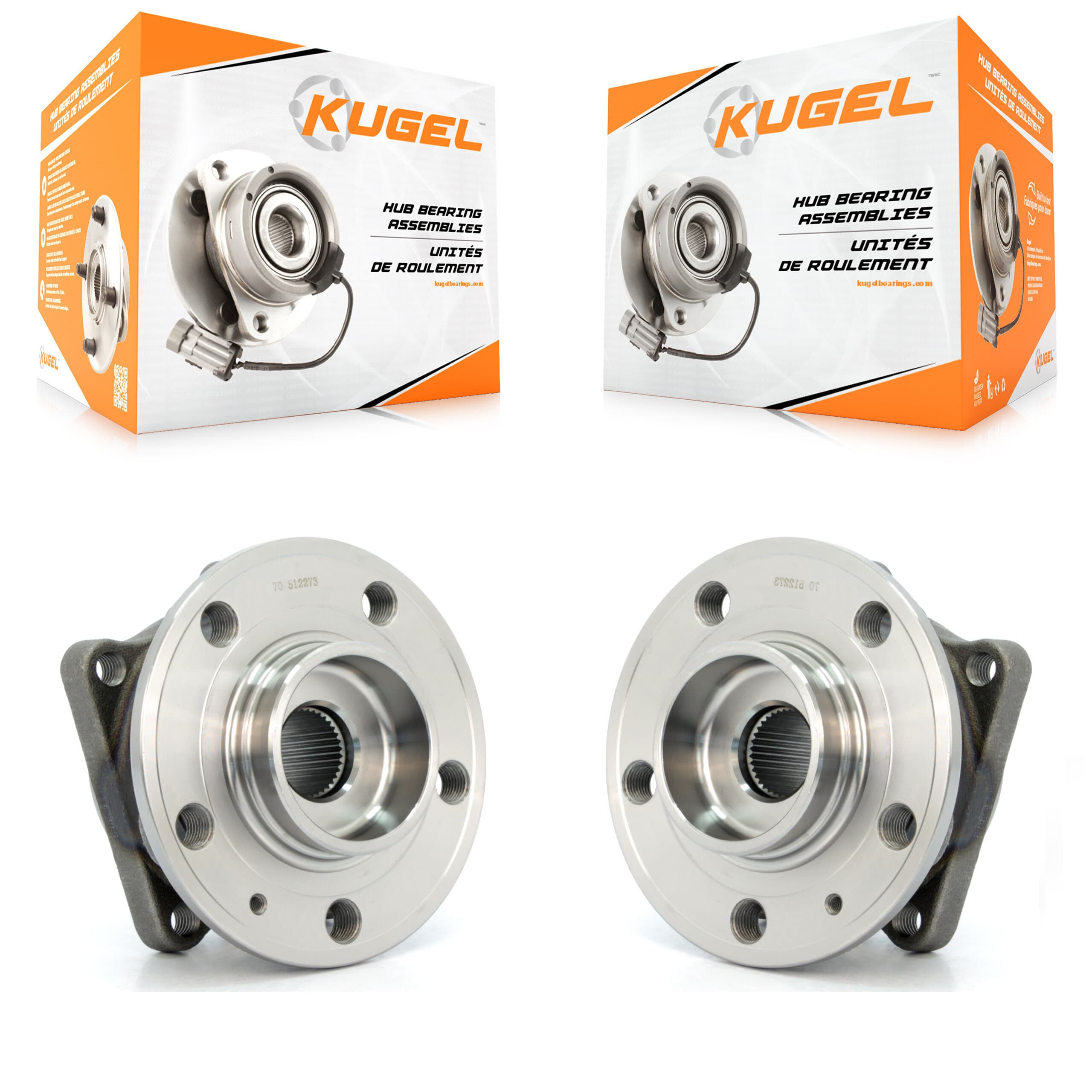 Kugel - K70-100629 - Rear Wheel Bearing and Hub Assembly Kits image 1