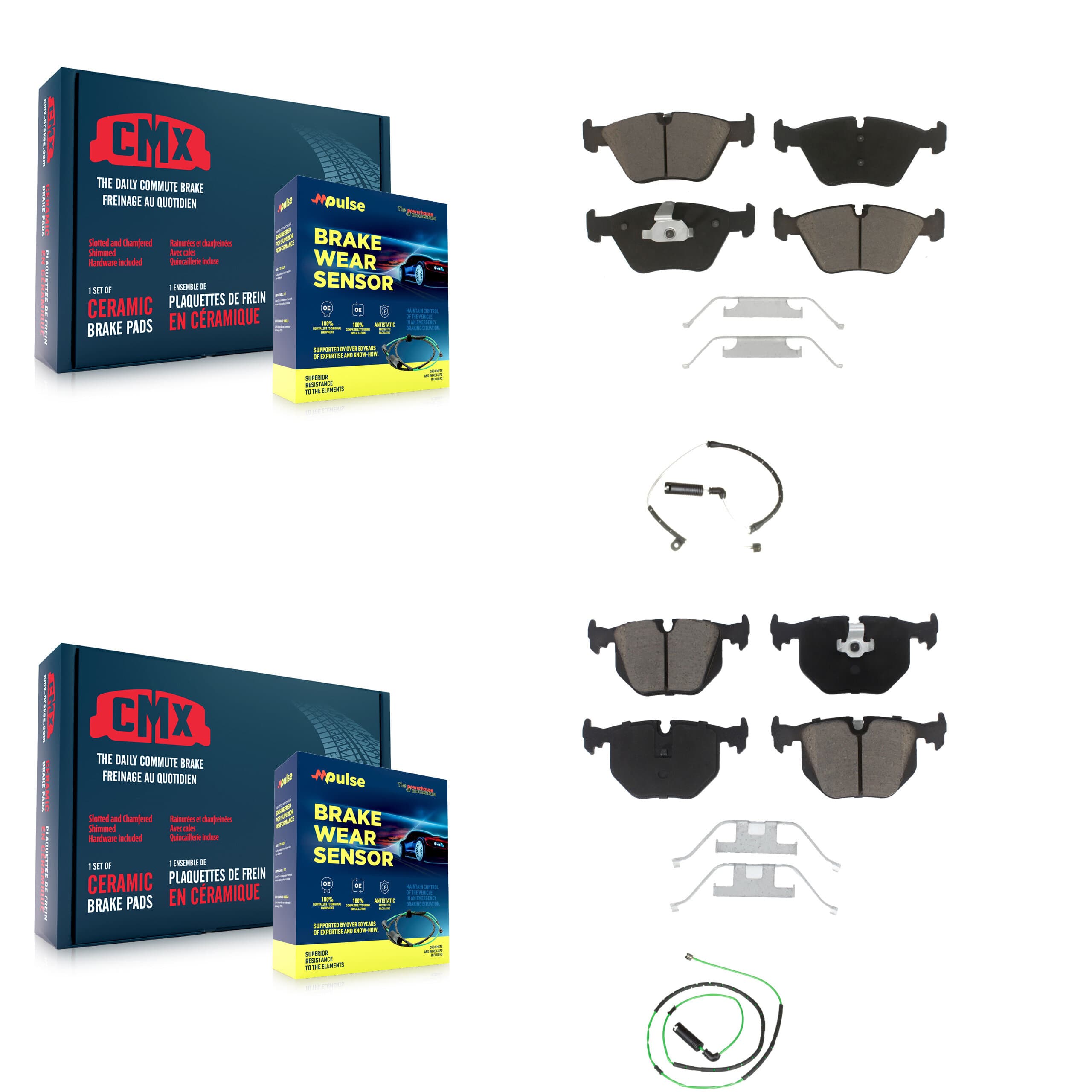 CMX - KCW-100007 - Front and Rear Disc Brake Pad Kits image 1