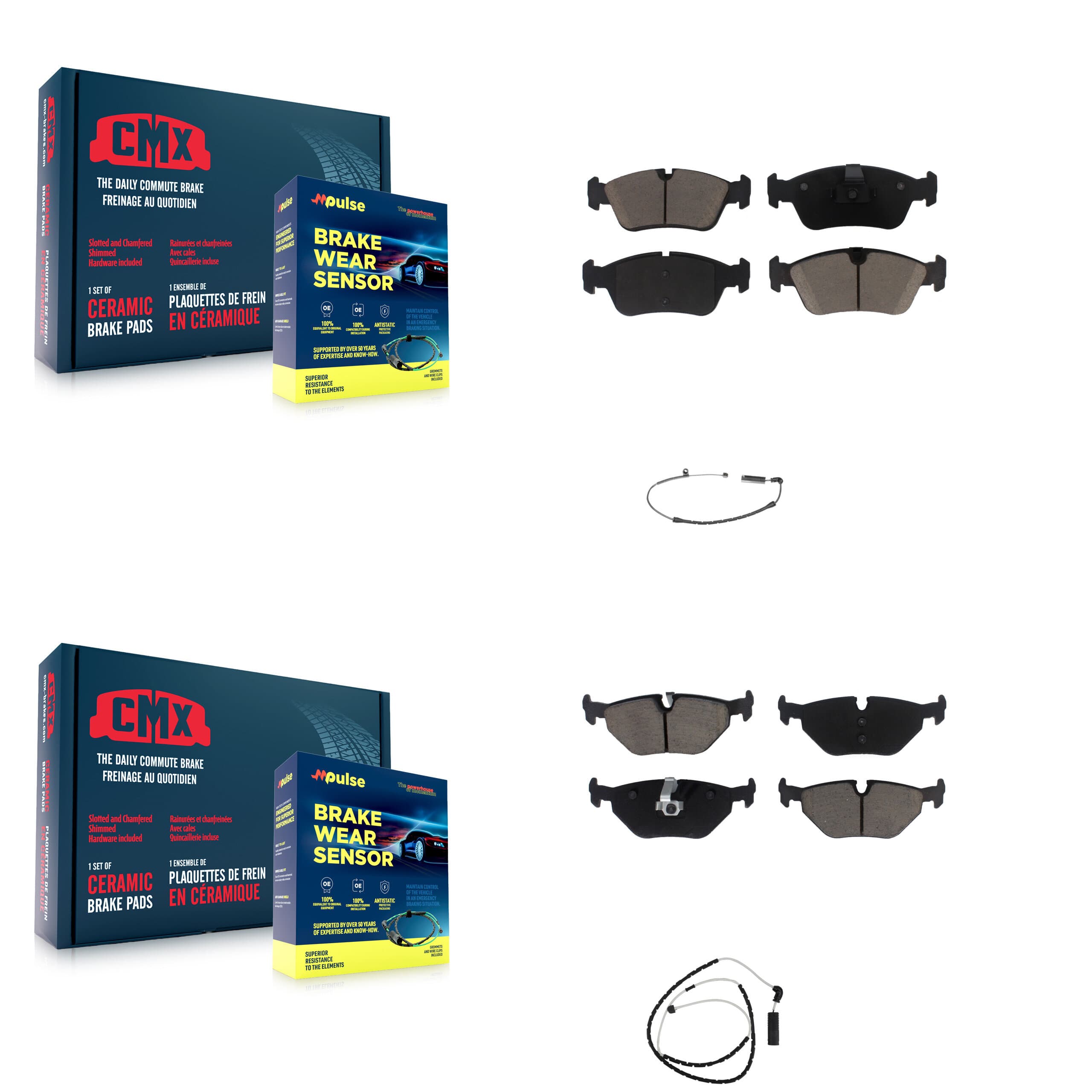 CMX - KCW-100008 - Front and Rear Disc Brake Pad Kits image 1