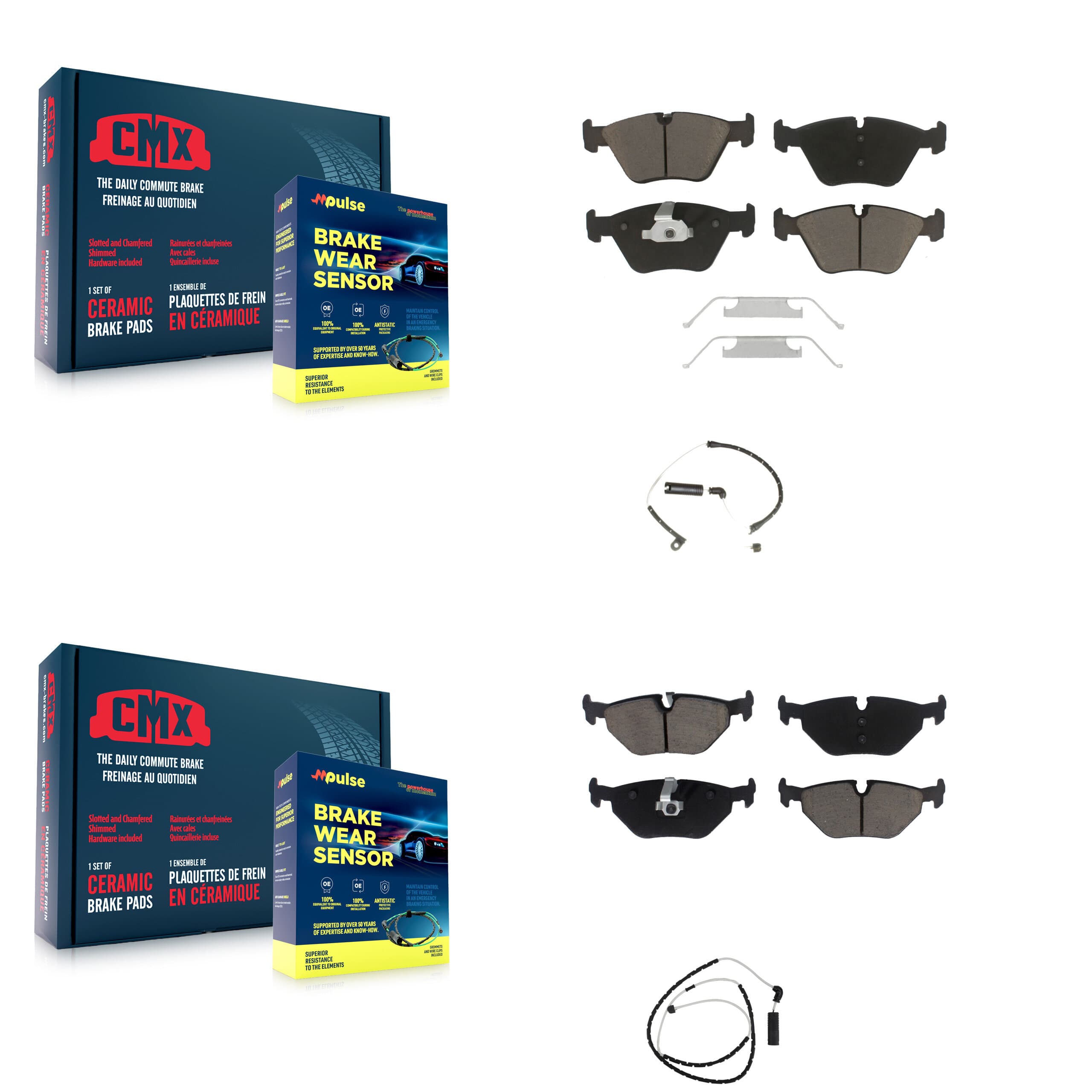 CMX - KCW-100009 - Front and Rear Disc Brake Pad Kits image 1