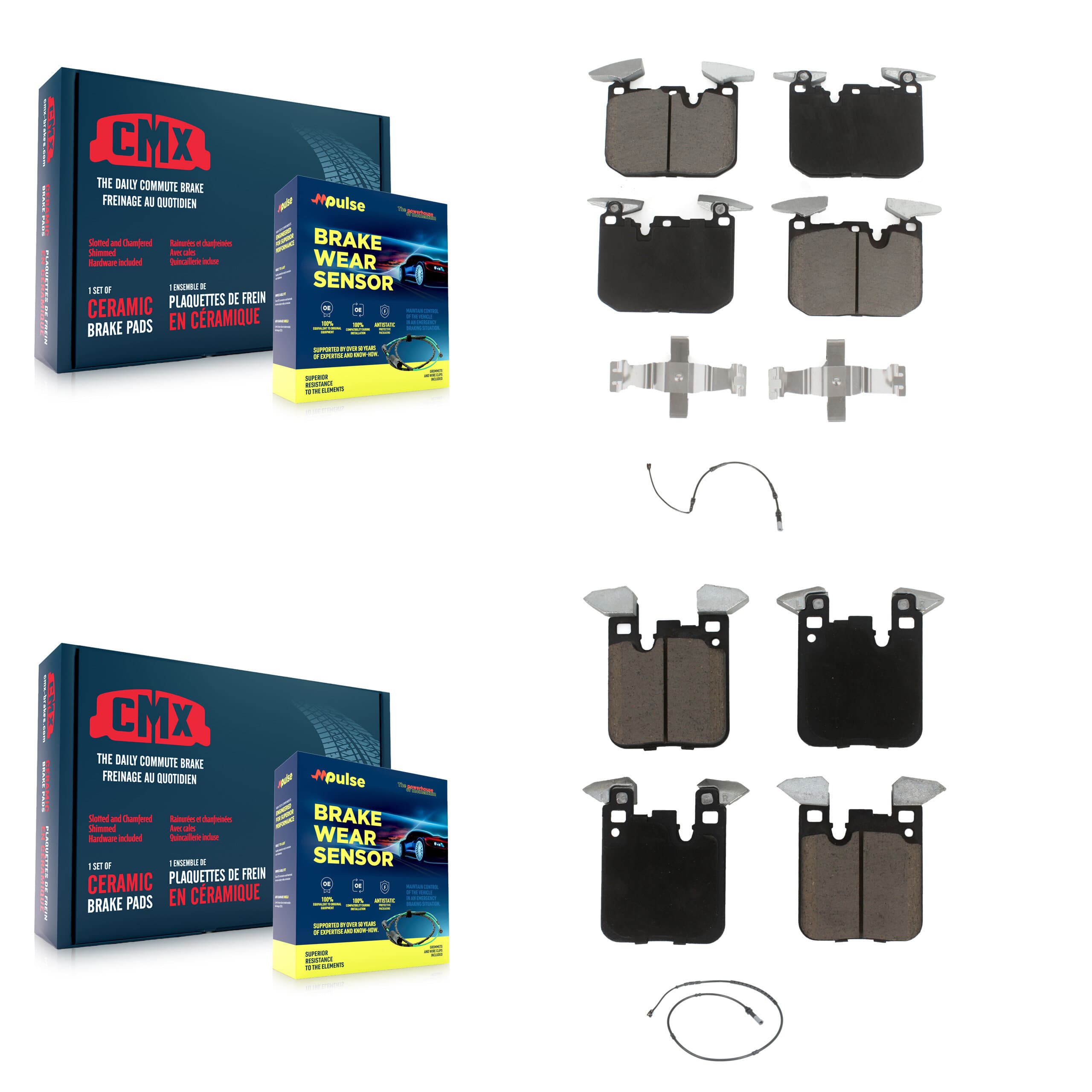 CMX - KCW-100018 - Front and Rear Disc Brake Pad Kits image 1