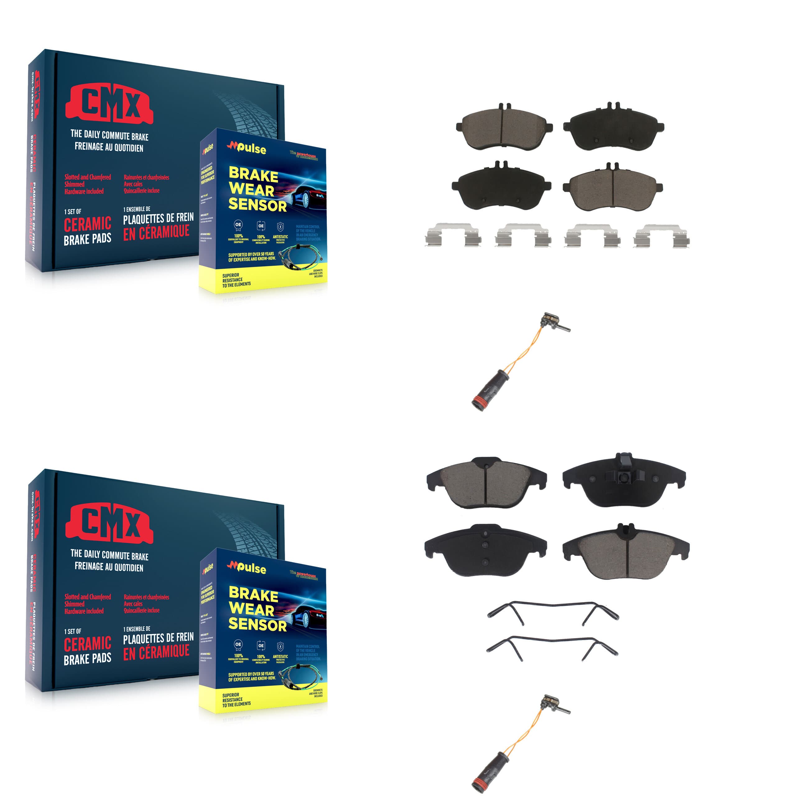 CMX - KCW-100063 - Front and Rear Disc Brake Pad Kits image 1