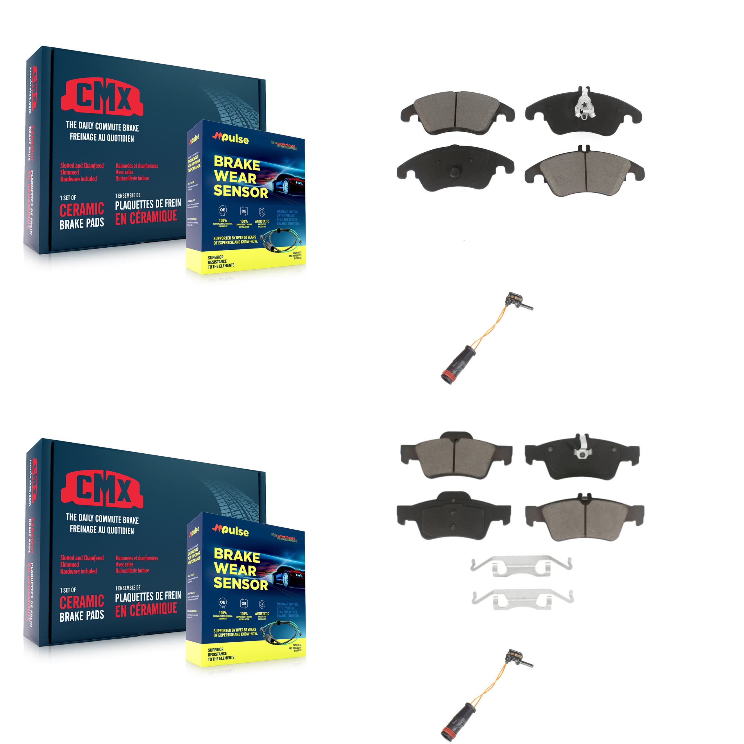 CMX - KCW-100067 - Front and Rear Disc Brake Pad Kits image 1