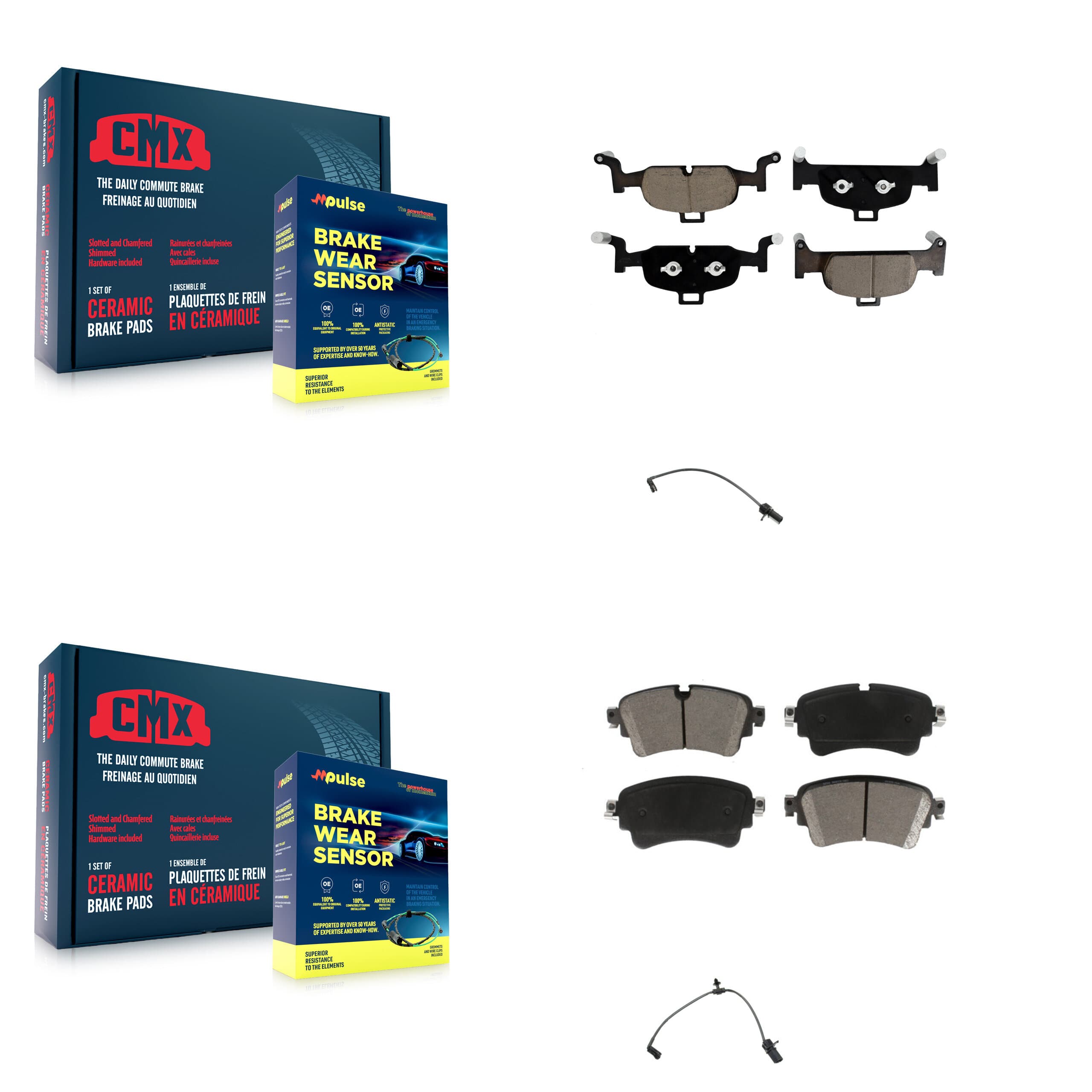 CMX - KCW-100083 - Front and Rear Disc Brake Pad Kits image 1