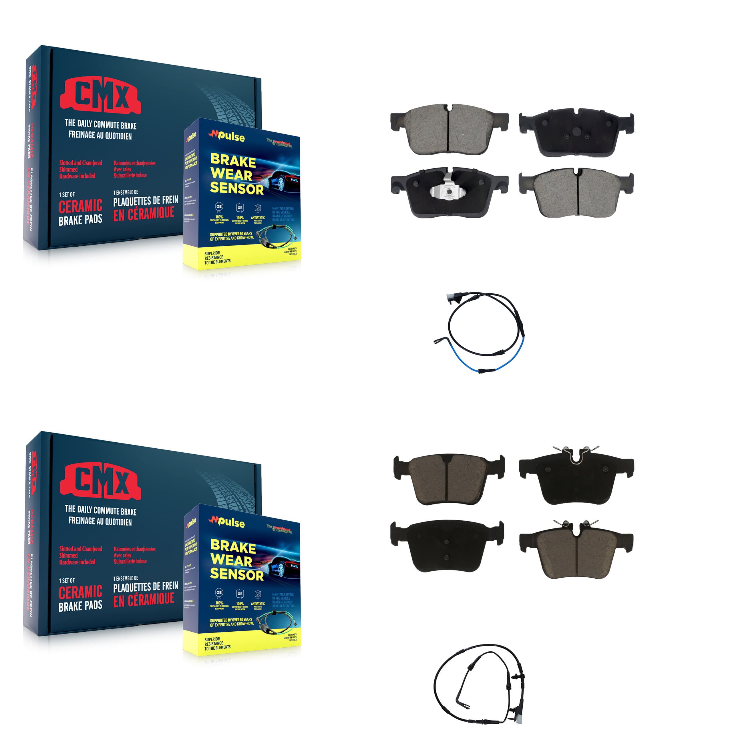 CMX - KCW-100093 - Front and Rear Disc Brake Pad Kits image 1