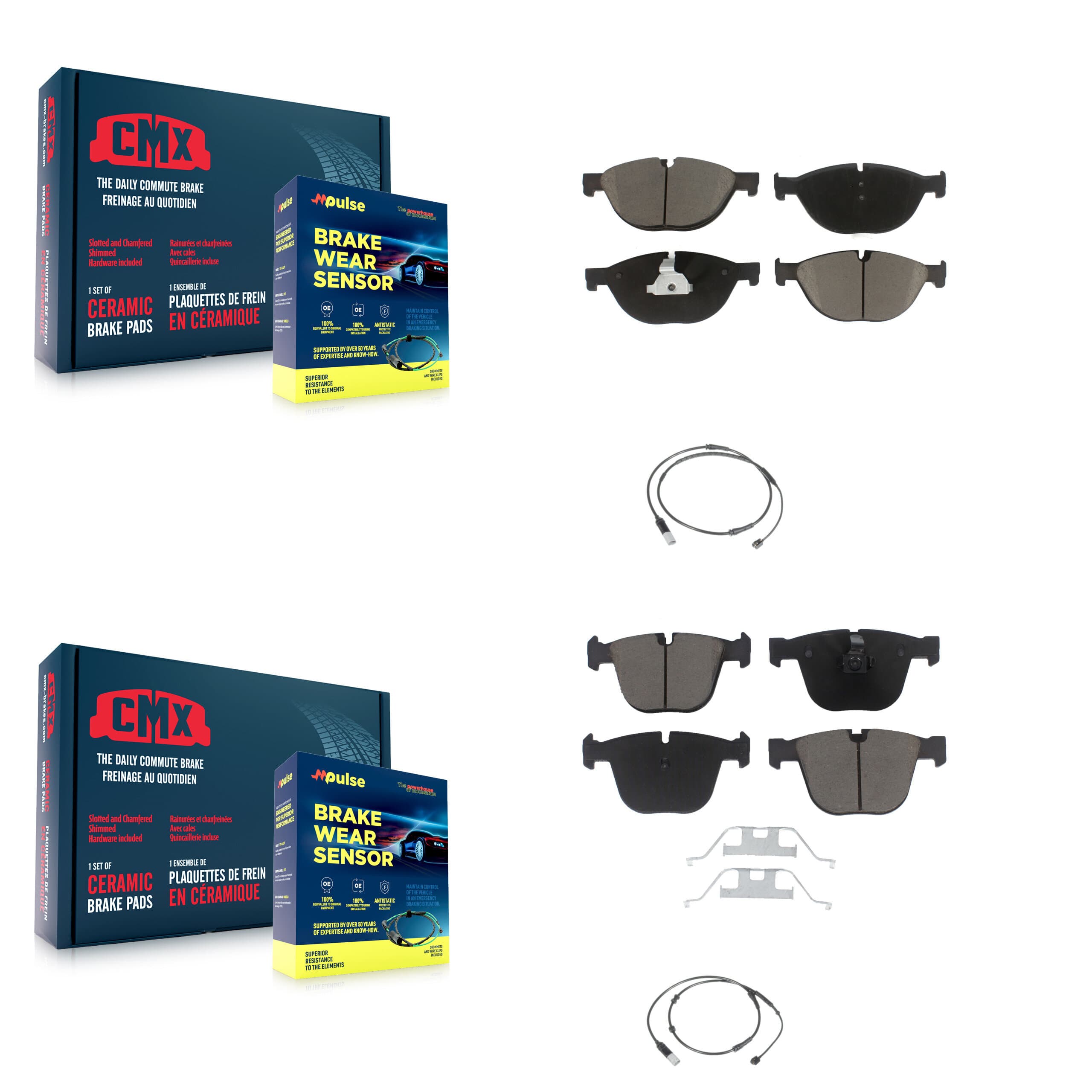 CMX - KCW-100101 - Front and Rear Disc Brake Pad Kits image 1