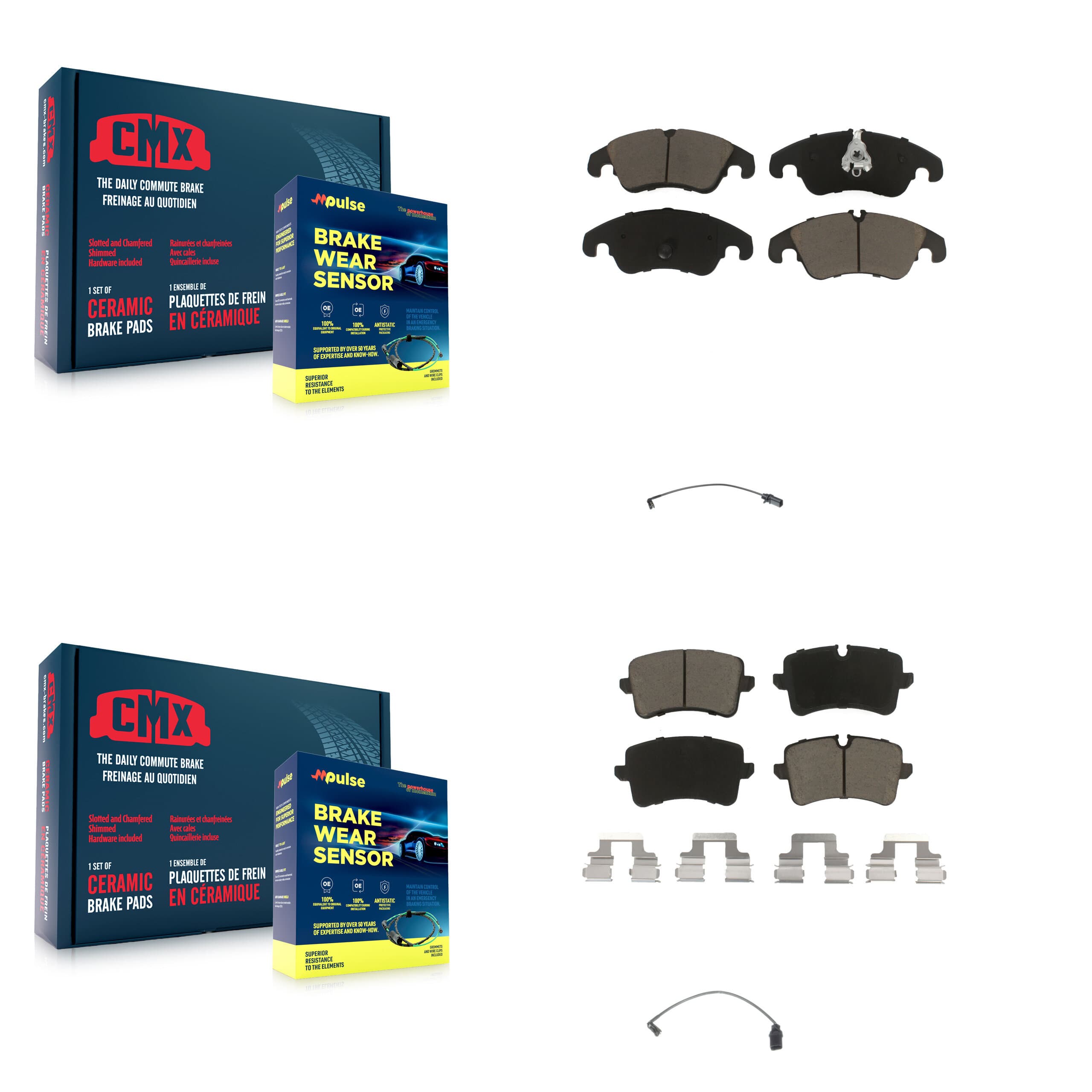 CMX - KCW-100112 - Front and Rear Disc Brake Pad Kits image 1