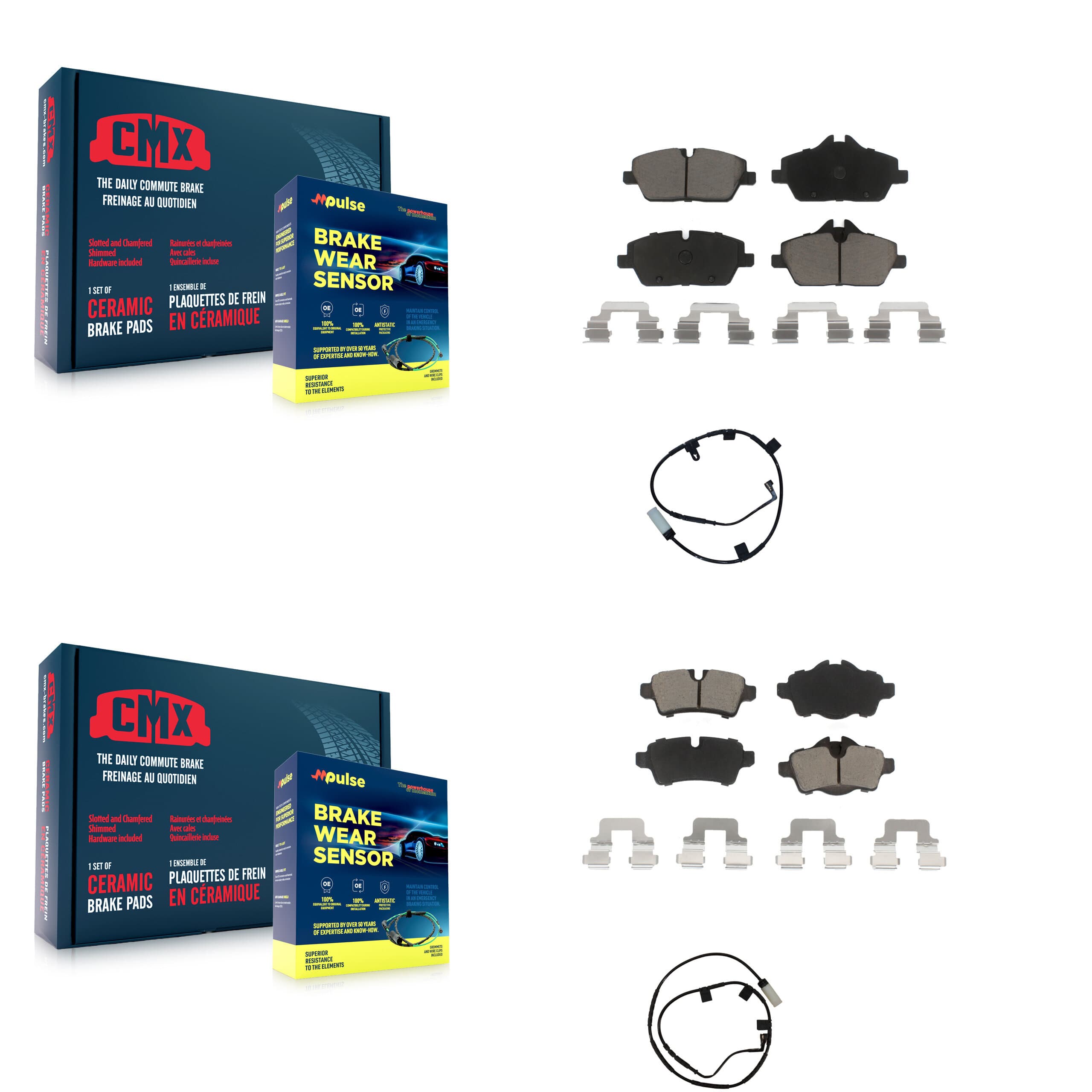 CMX - KCW-100121 - Front and Rear Disc Brake Pad Kits image 1