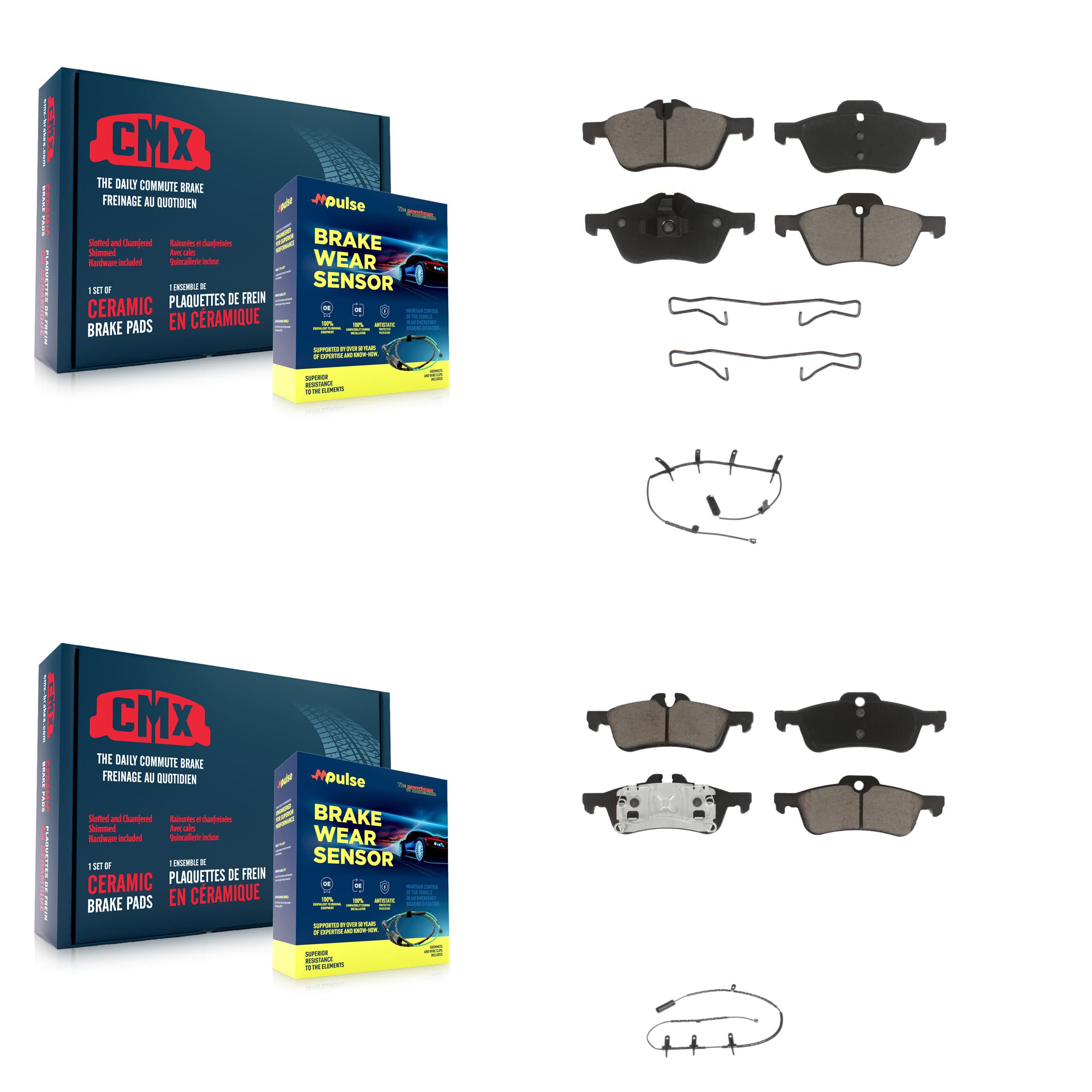 CMX - KCW-100130 - Front and Rear Disc Brake Pad Kits image 1
