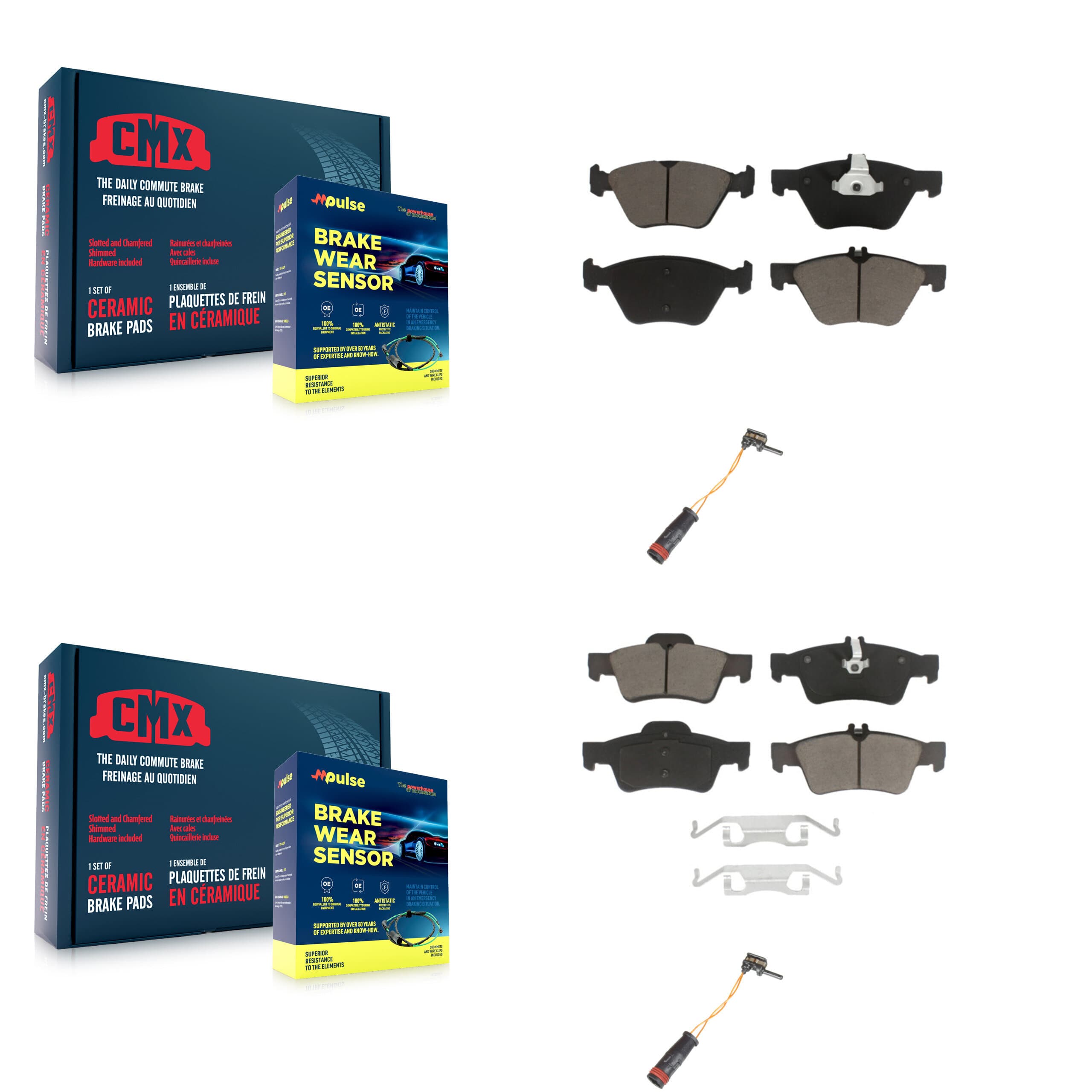 CMX - KCW-100151 - Front and Rear Disc Brake Pad Kits image 1