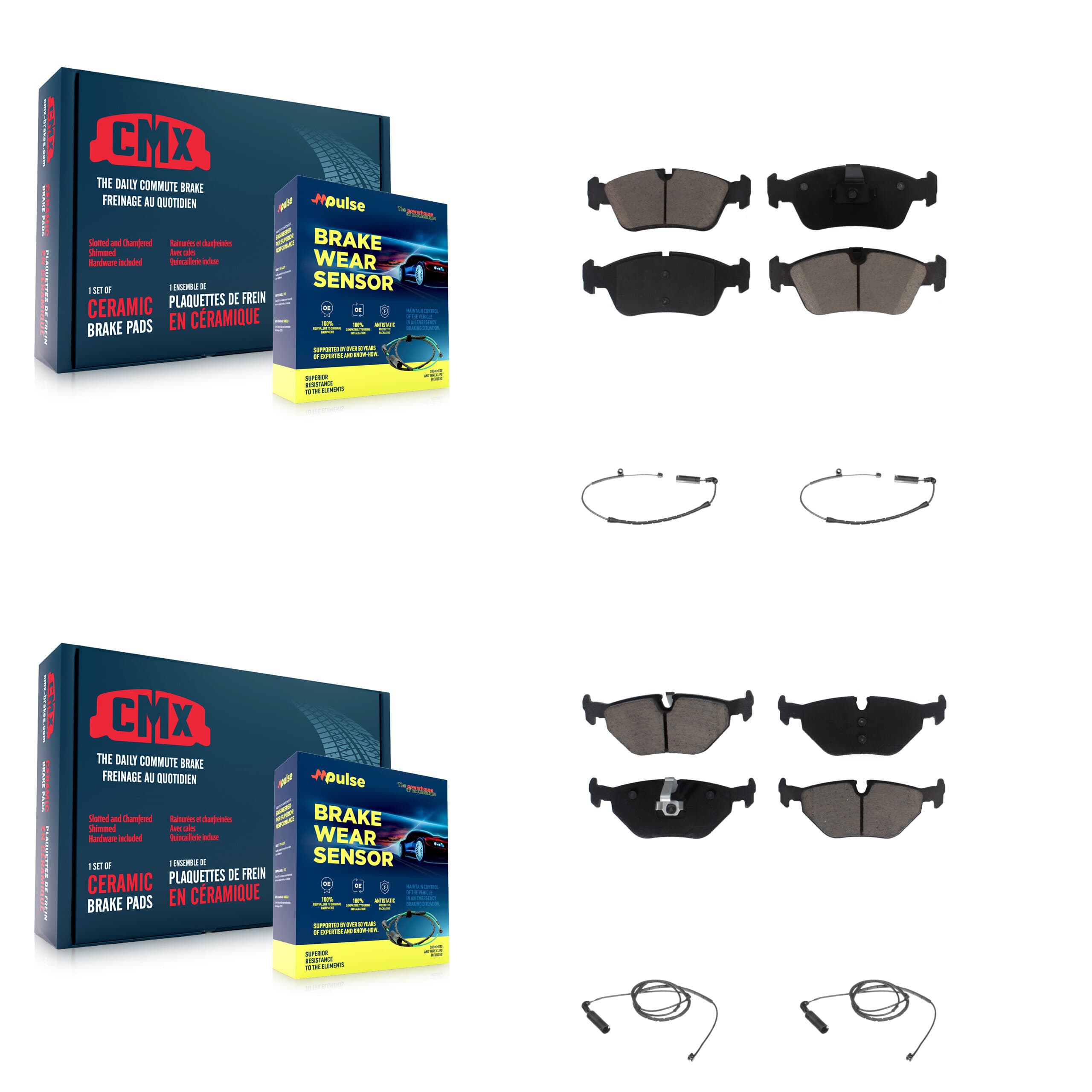 CMX - KCW-100199 - Front and Rear Disc Brake Pad Kits image 1