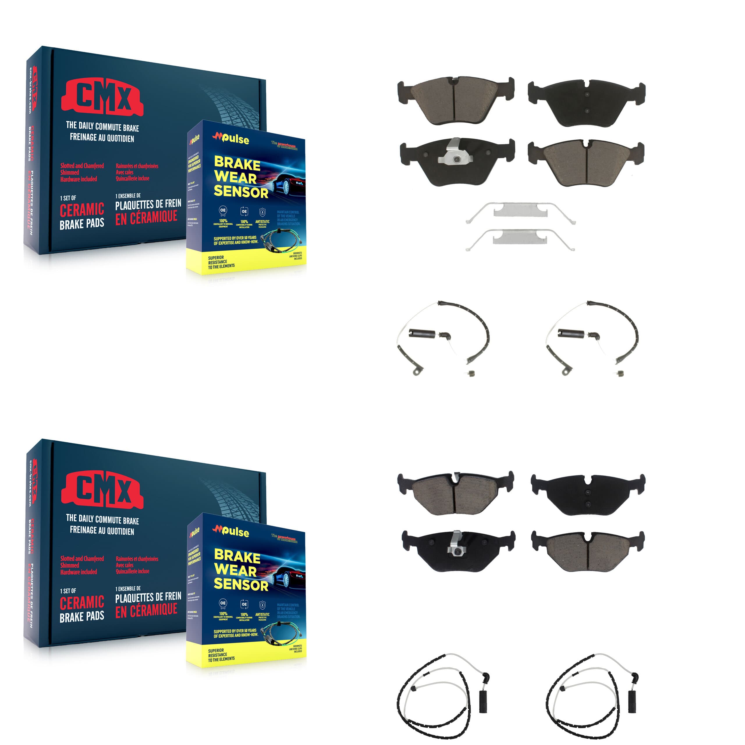 CMX - KCW-100202 - Front and Rear Disc Brake Pad Kits image 1