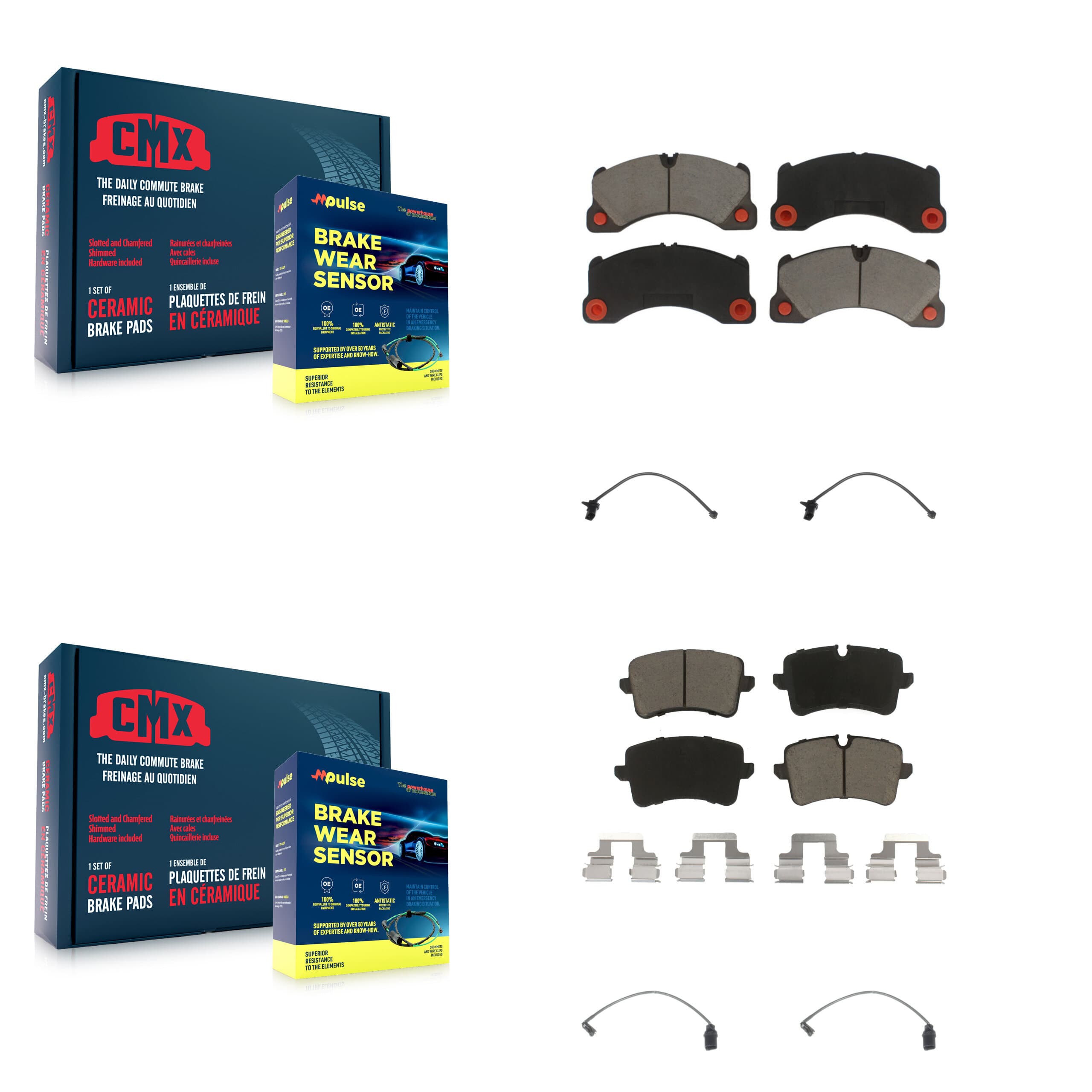 CMX - KCW-100223 - Front and Rear Disc Brake Pad Kits image 1