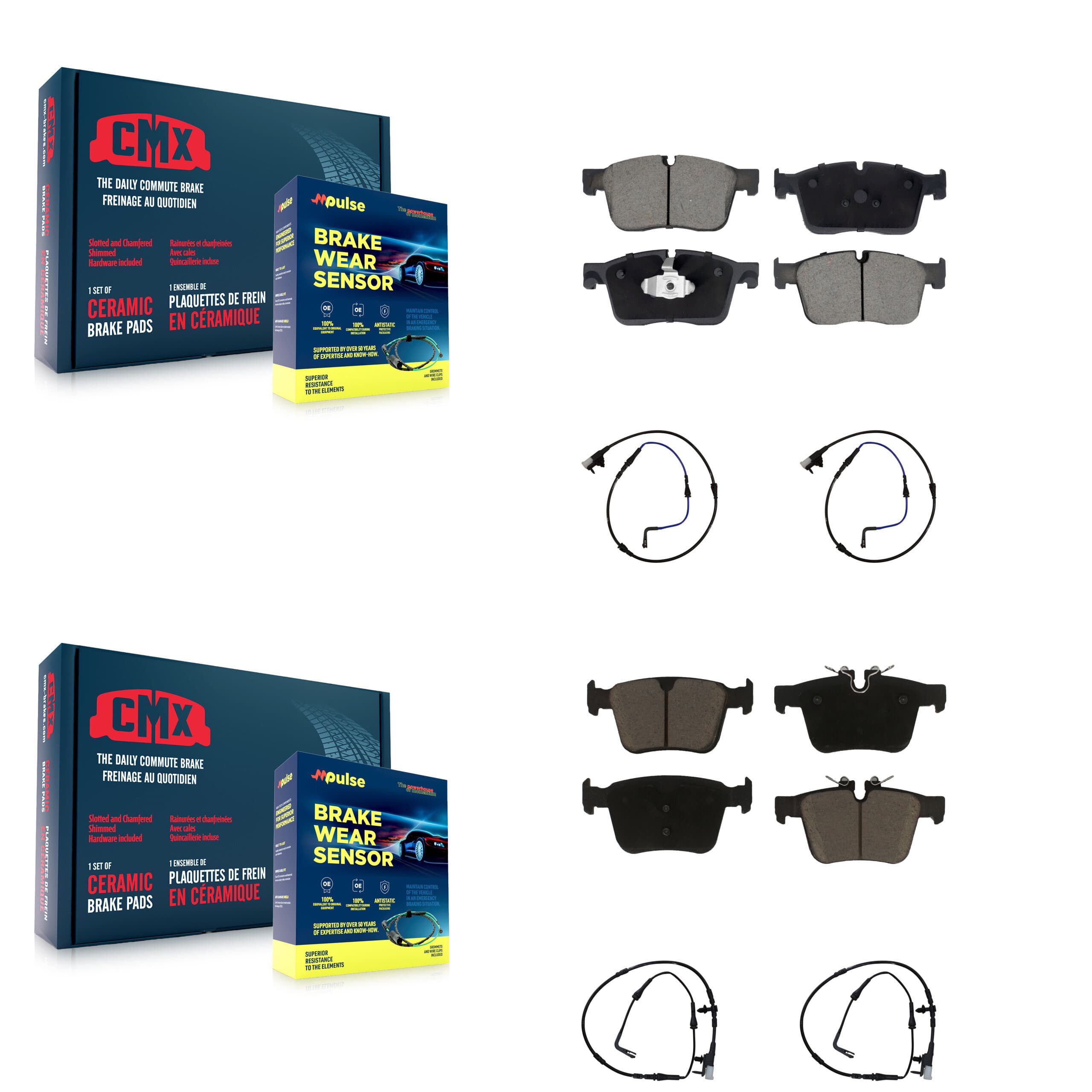 CMX - KCW-100226 - Front and Rear Disc Brake Pad Kits image 1