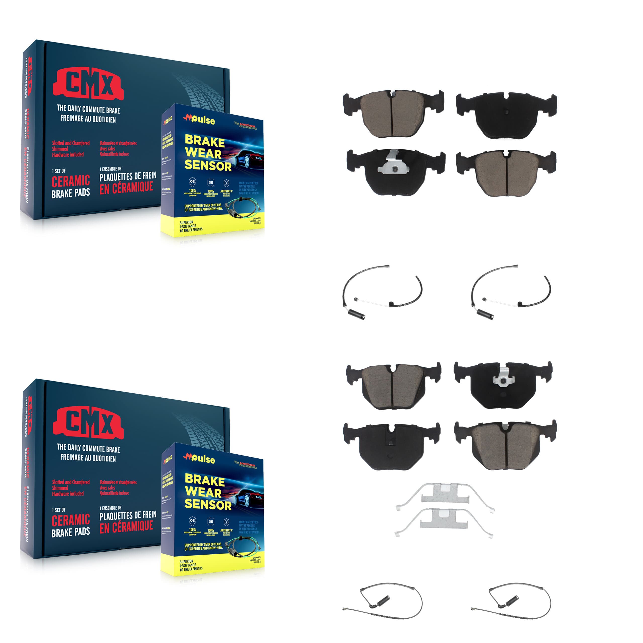 CMX - KCW-100231 - Front and Rear Disc Brake Pad Kits image 1