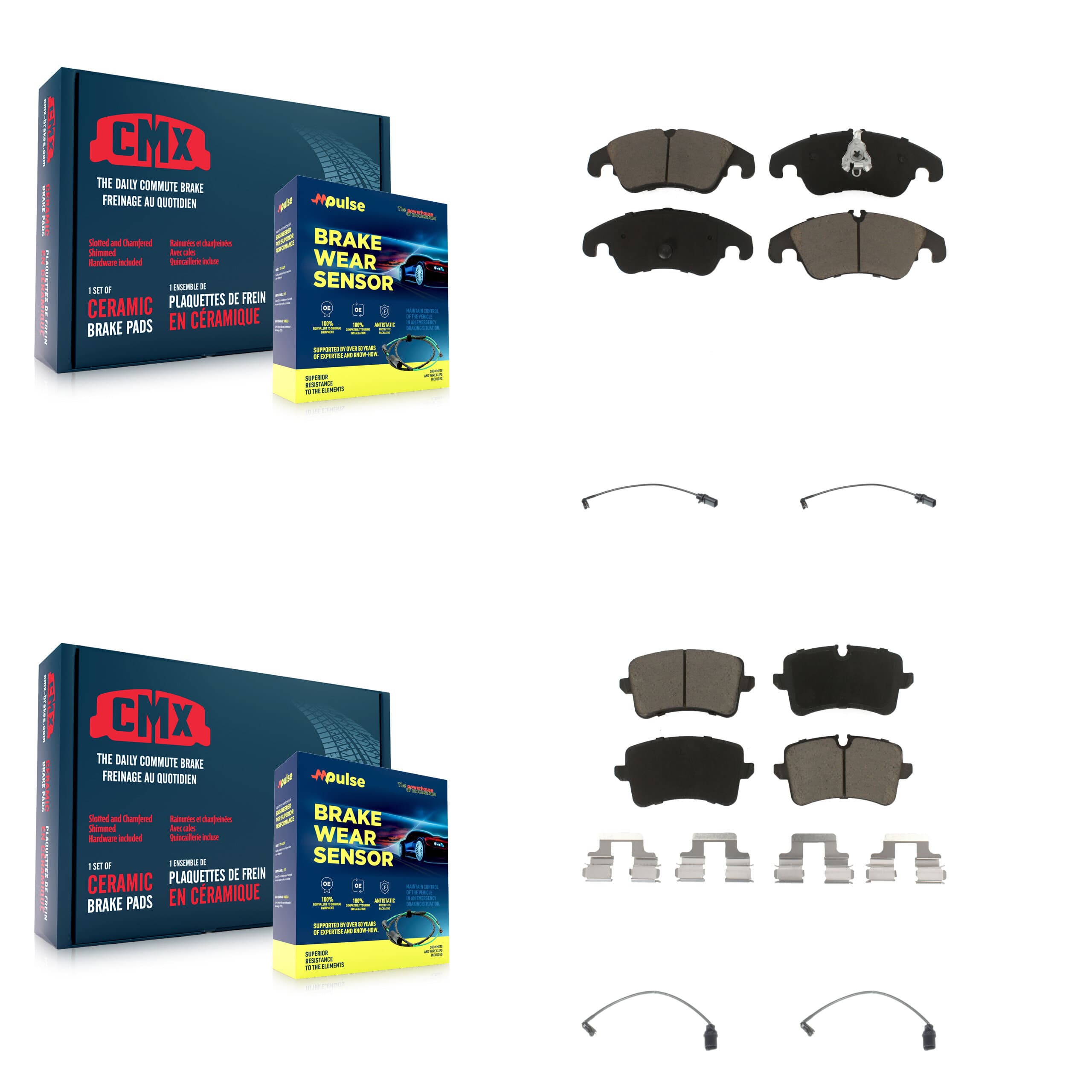 CMX - KCW-100235 - Front and Rear Disc Brake Pad Kits image 1