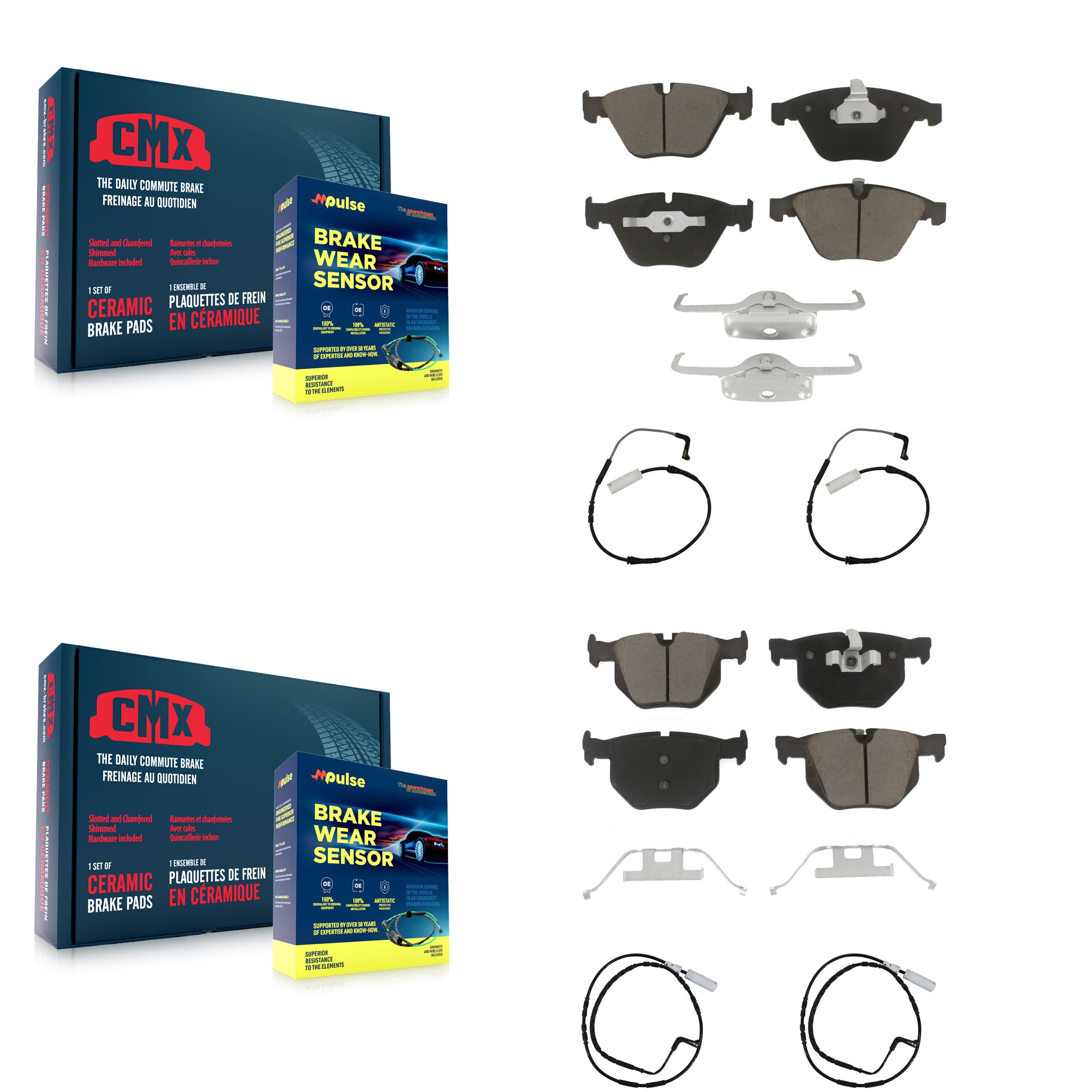 CMX - KCW-100260 - Front and Rear Disc Brake Pad Kits image 1