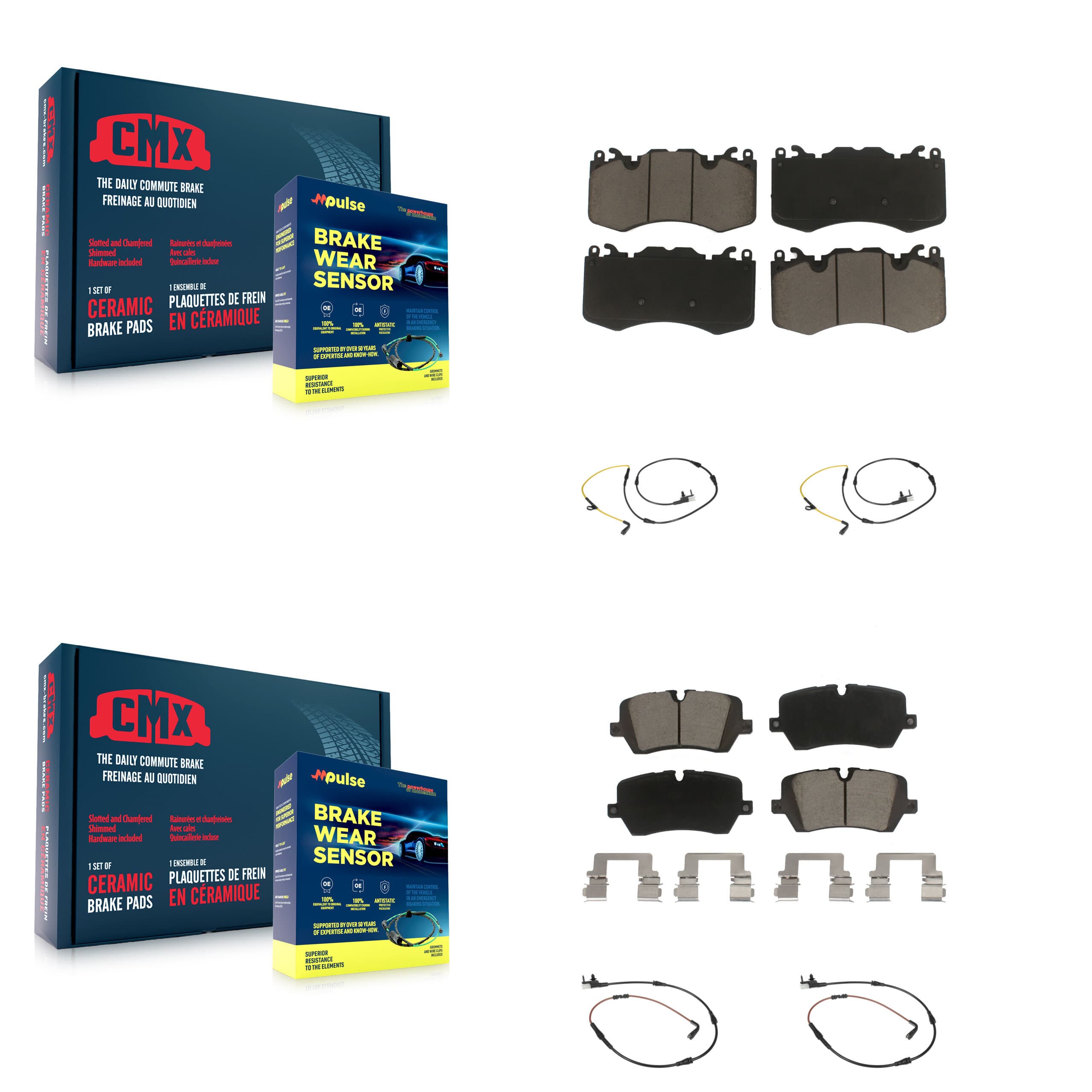 CMX - KCW-100293 - Front and Rear Disc Brake Pad Kits image 1