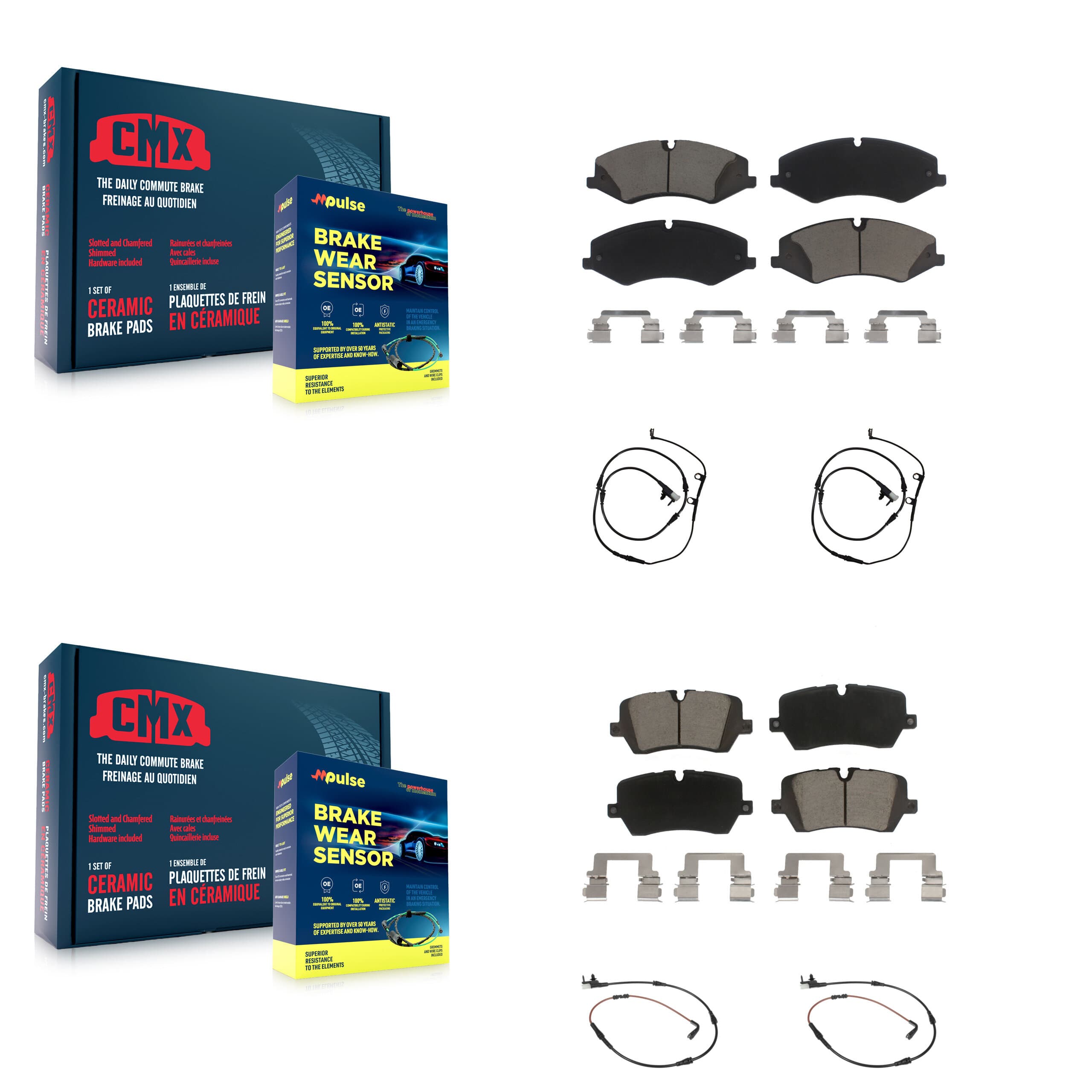 CMX - KCW-100295 - Front and Rear Disc Brake Pad Kits image 1