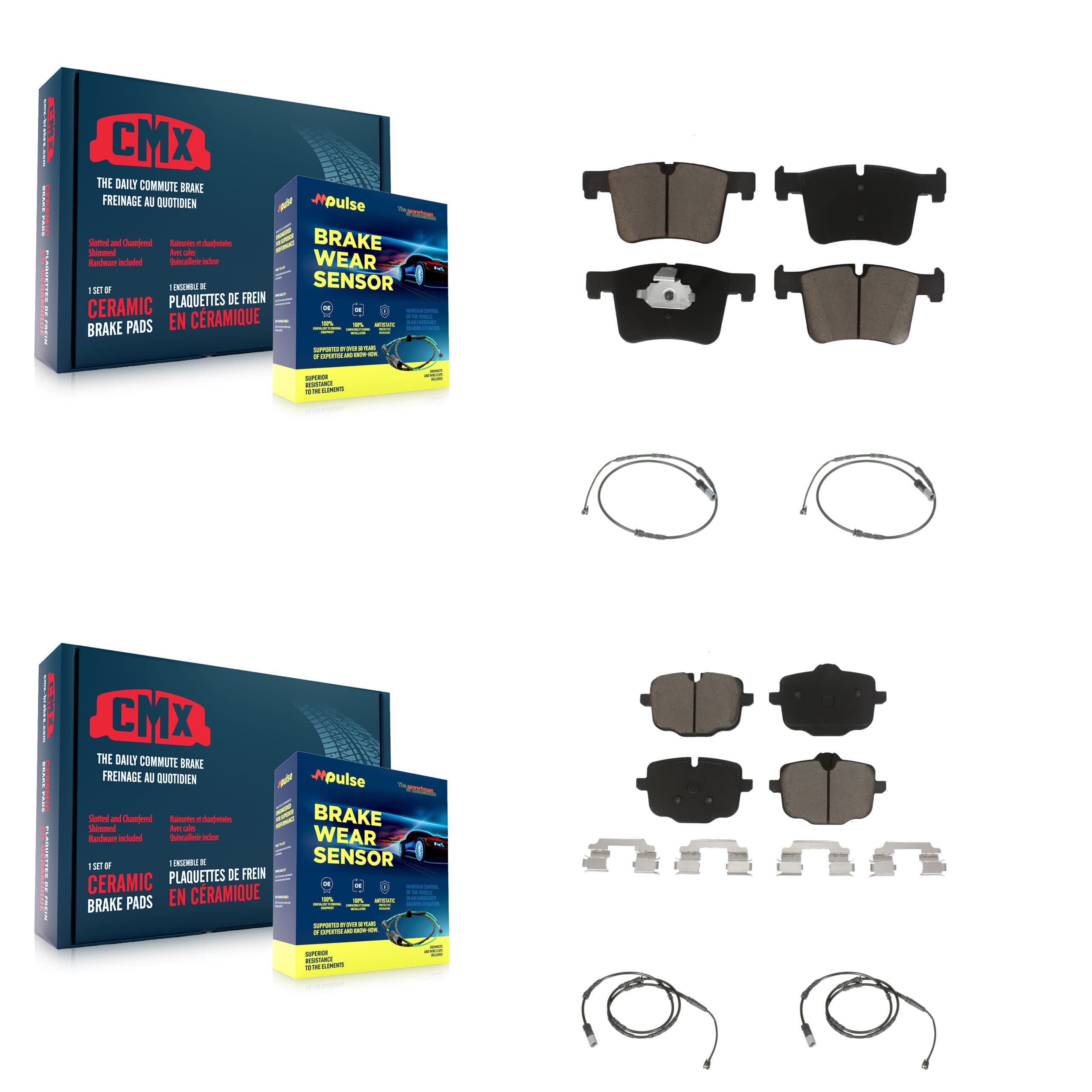 CMX - KCW-100324 - Front and Rear Disc Brake Pad Kits image 1