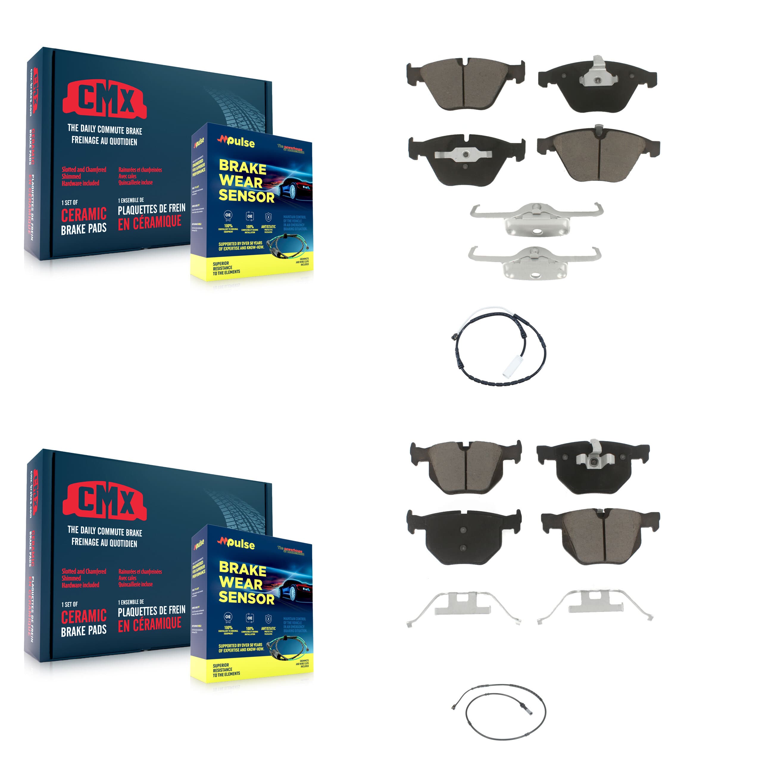 CMX - KCW-101009 - Front and Rear Disc Brake Pad Kits image 1