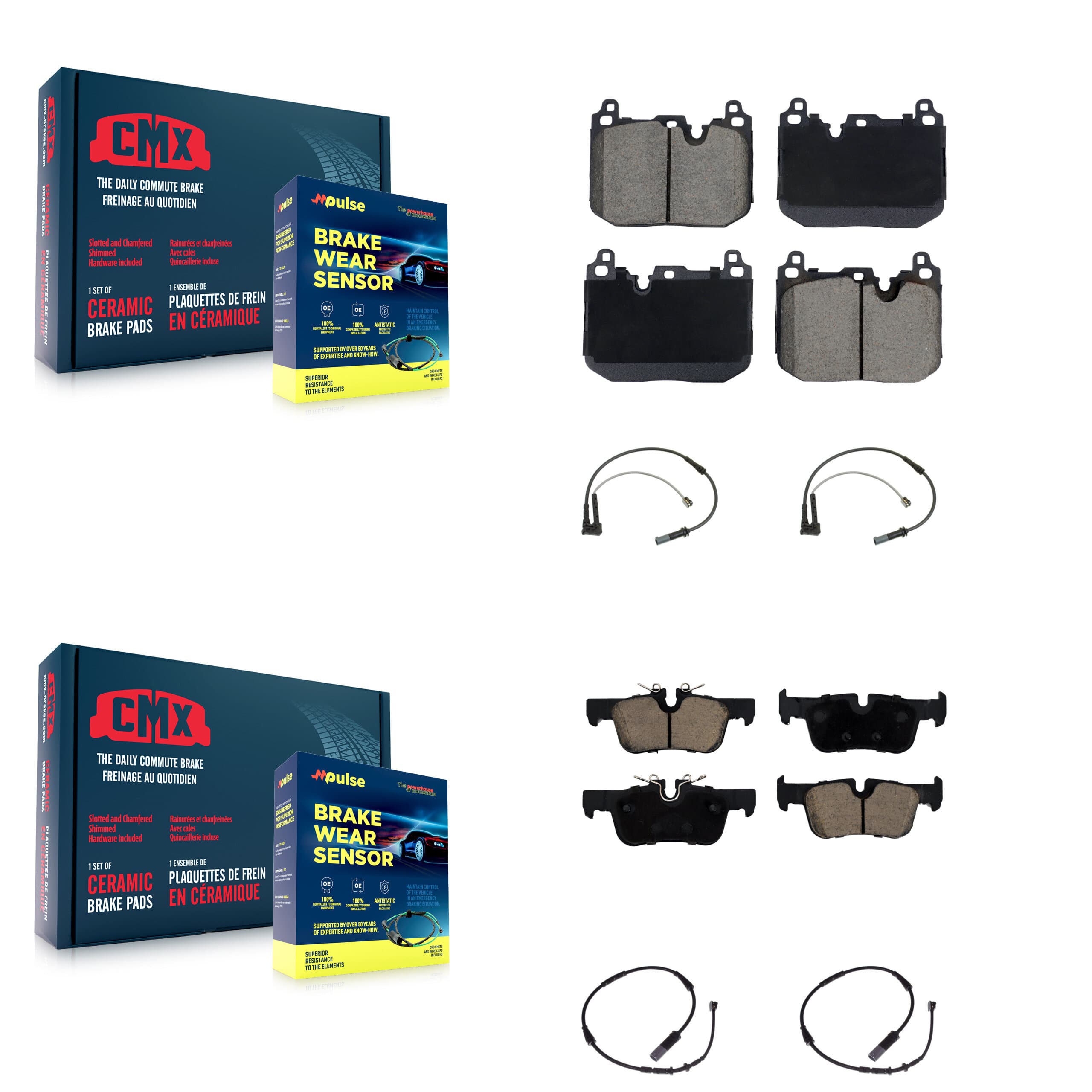 CMX - KCW-101081 - Front and Rear Disc Brake Pad Kits image 1