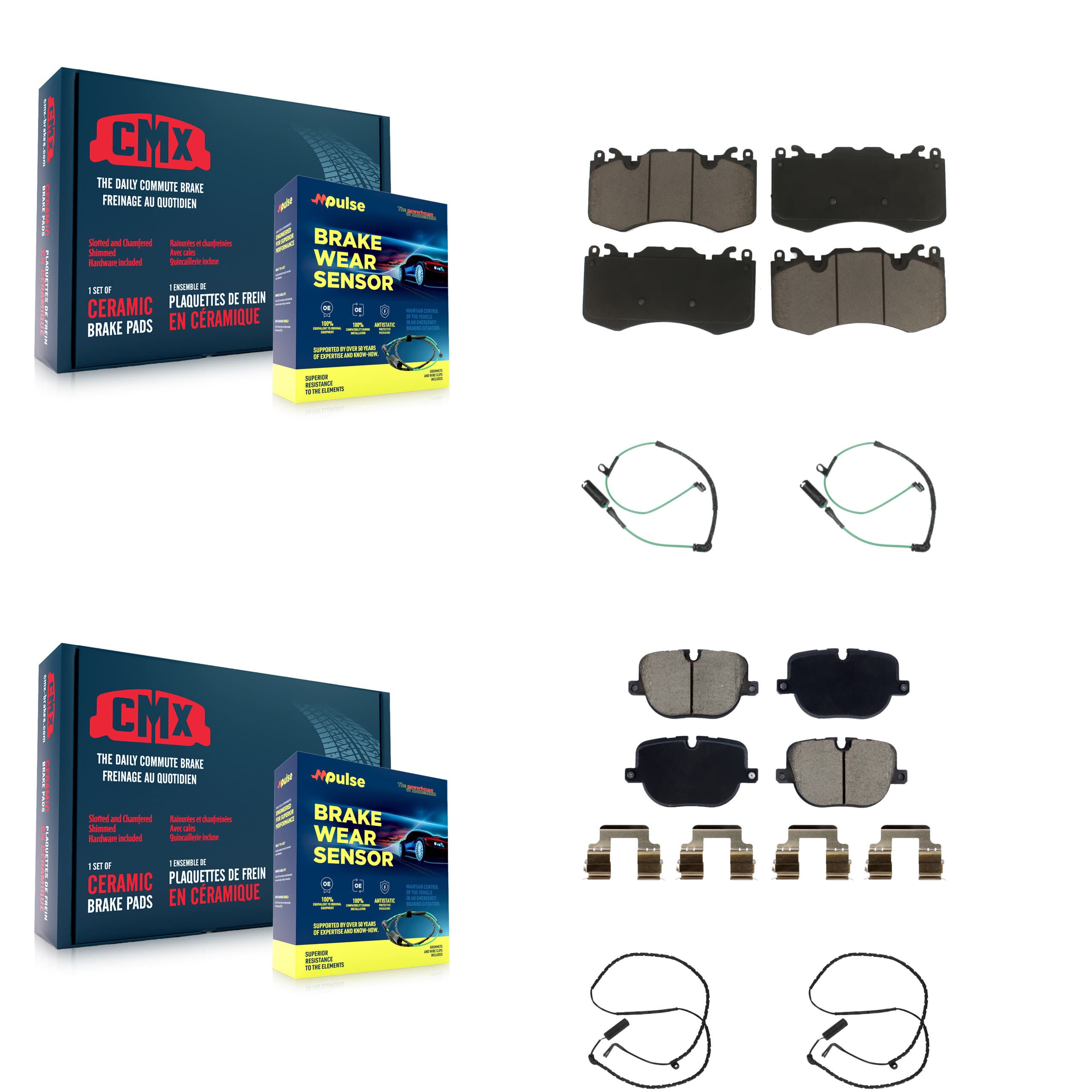 CMX - KCW-101082 - Front and Rear Disc Brake Pad Kits image 1