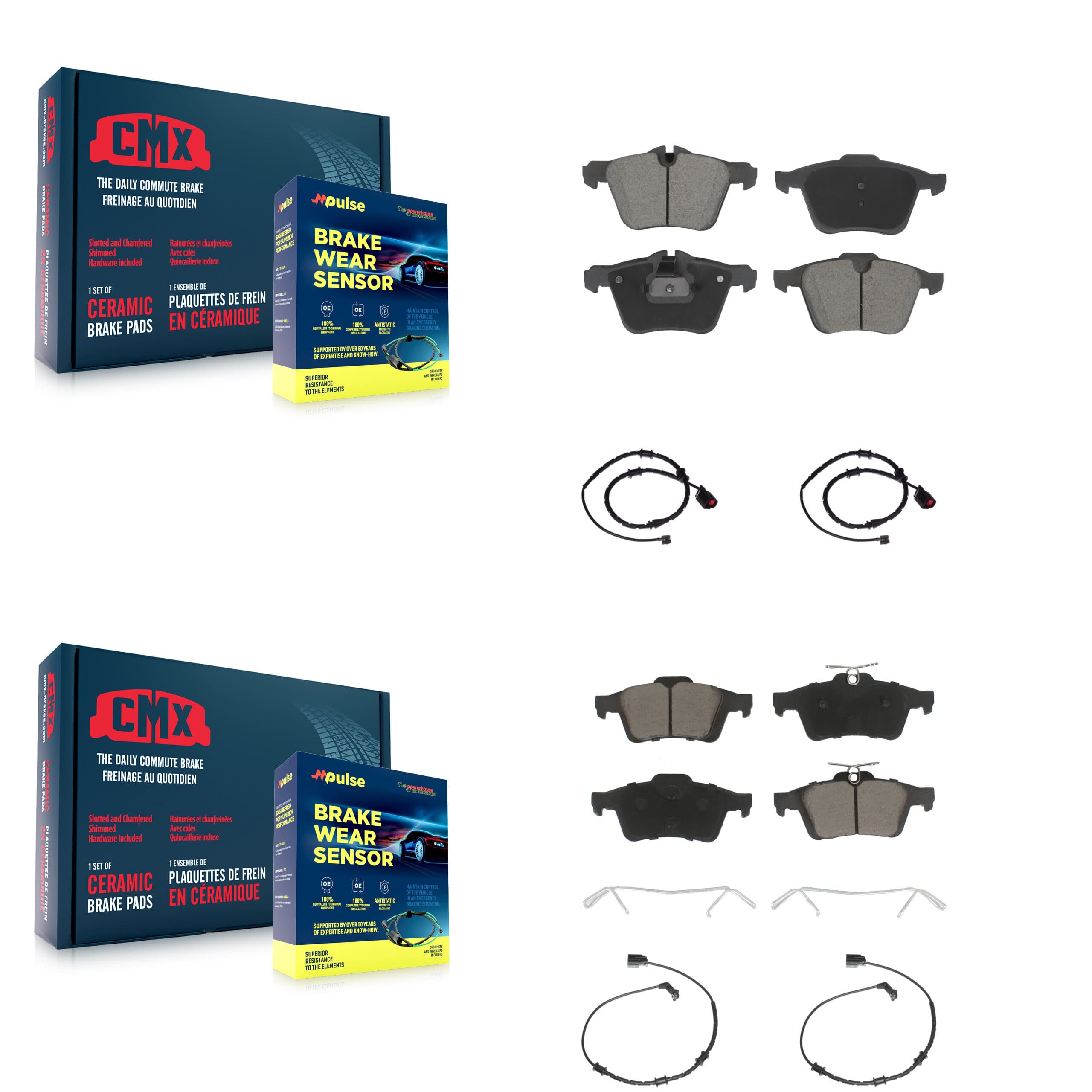 CMX - KCW-101094 - Front and Rear Disc Brake Pad Kits image 1