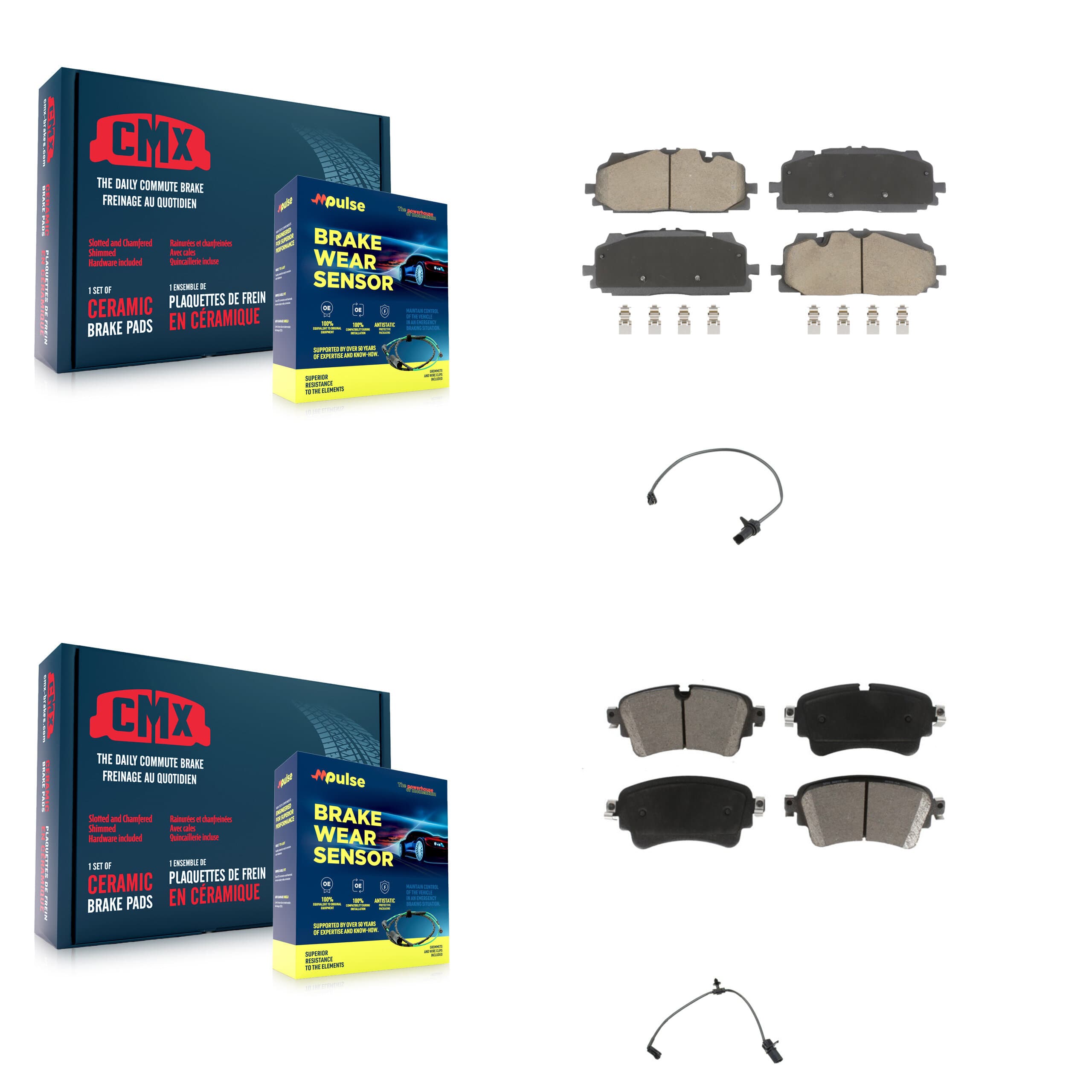CMX - KCW-101140 - Front and Rear Disc Brake Pad Kits image 1