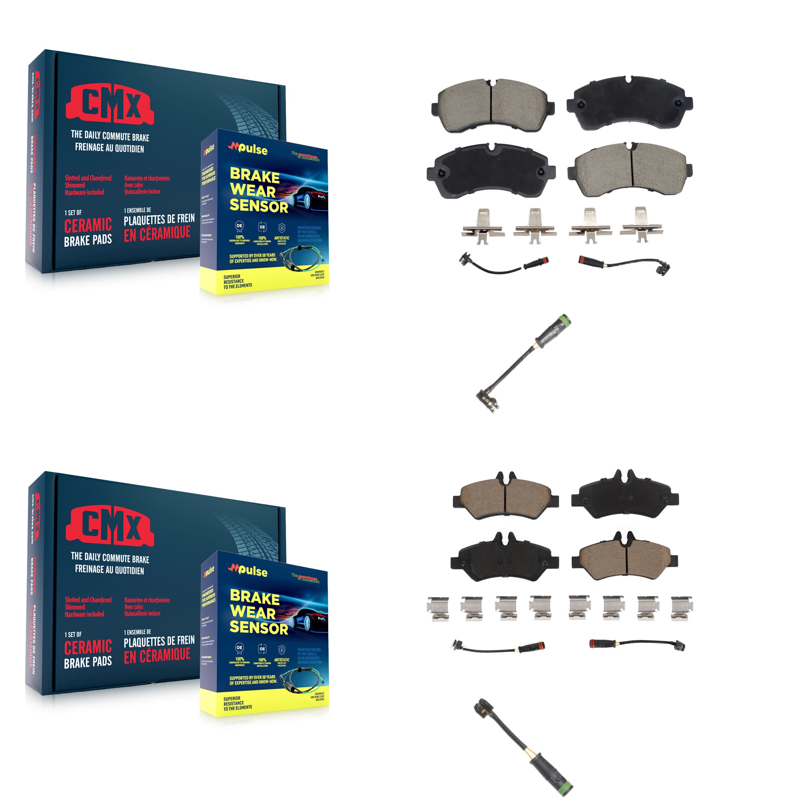CMX - KCW-101146 - Front and Rear Disc Brake Pad Kits image 1