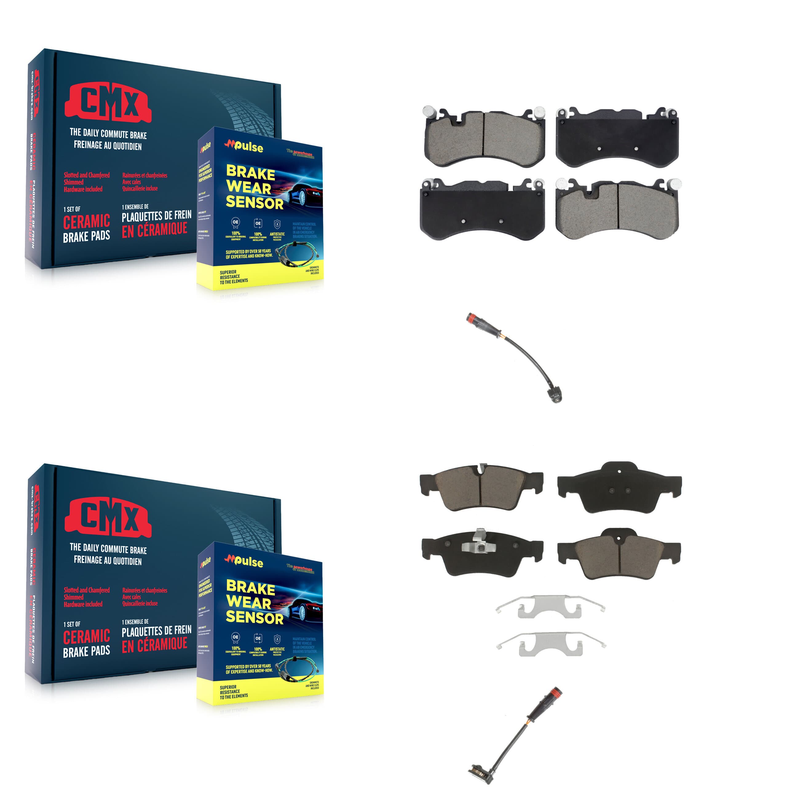 CMX - KCW-101154 - Front and Rear Disc Brake Pad Kits image 1