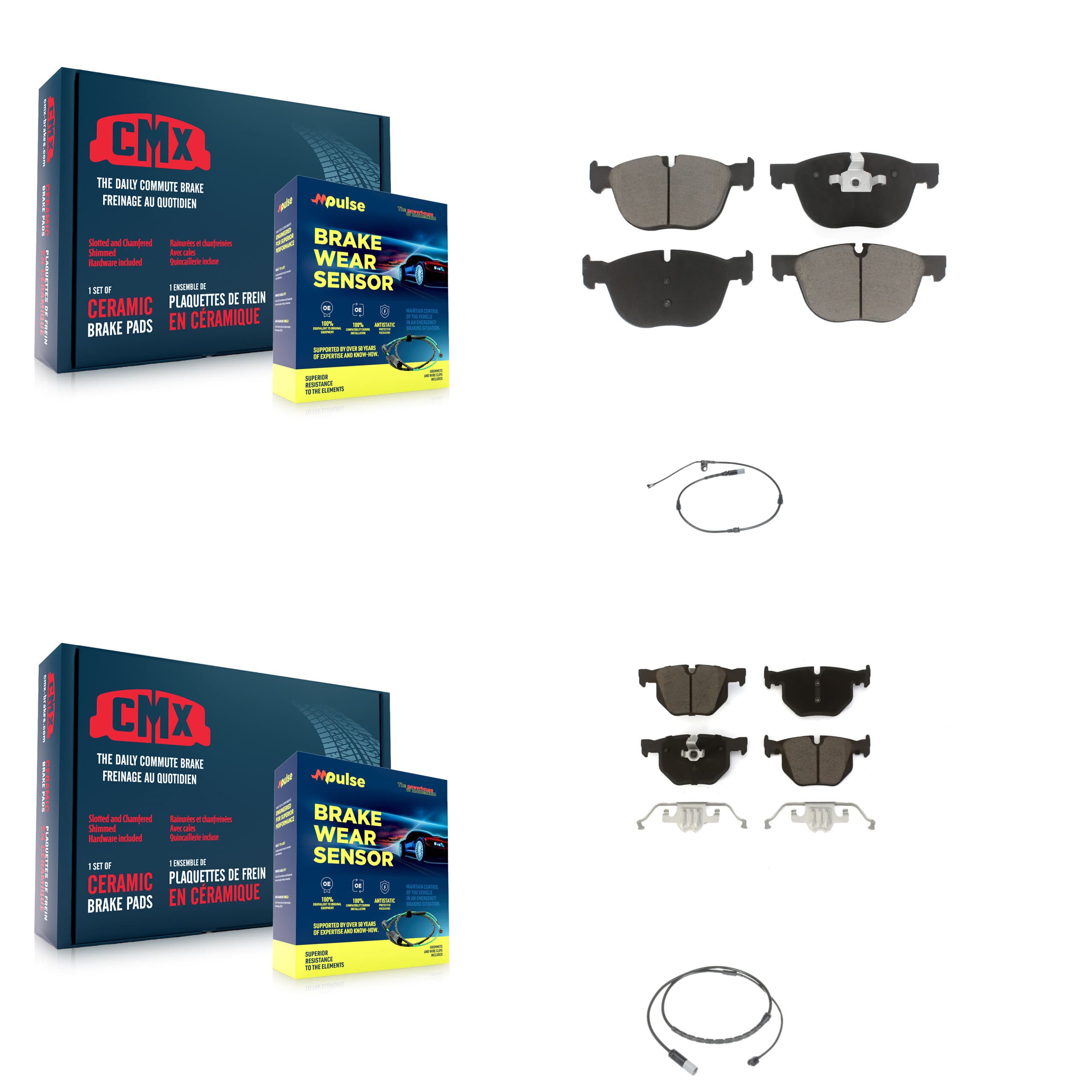 CMX - KCW-101275 - Front and Rear Disc Brake Pad Kits image 1