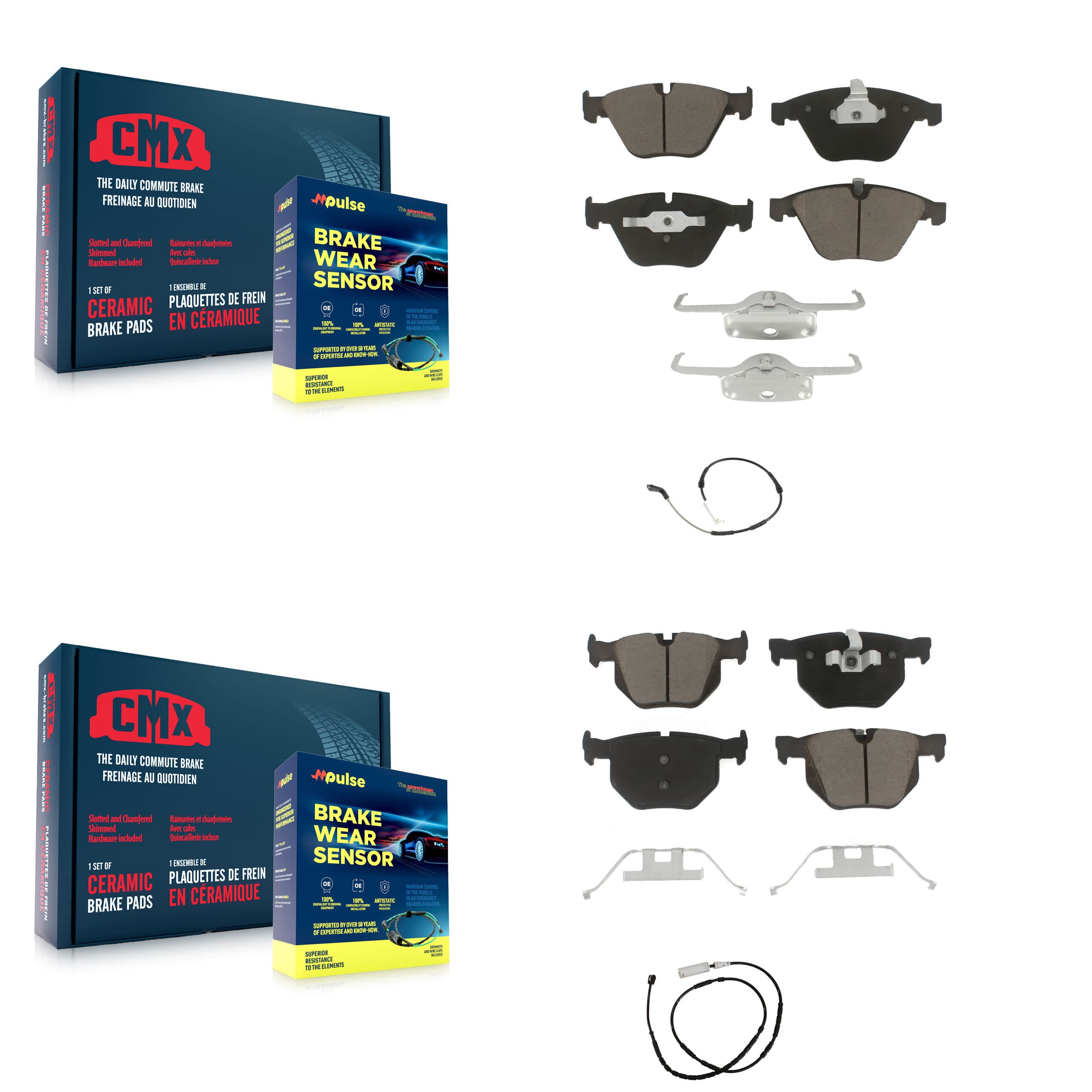 CMX - KCW-101294 - Front and Rear Disc Brake Pad Kits image 1