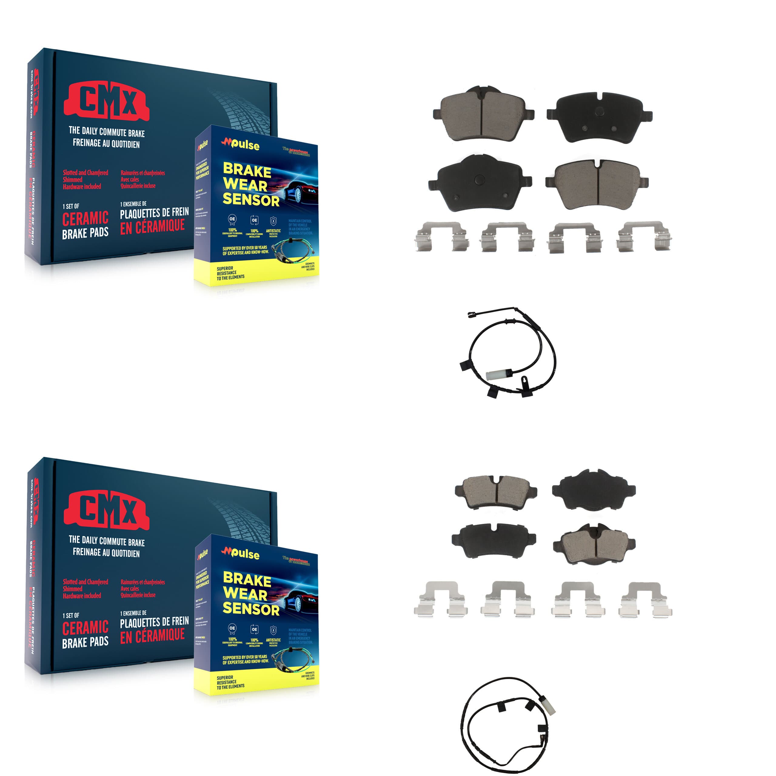 CMX - KCW-101296 - Front and Rear Disc Brake Pad Kits image 1