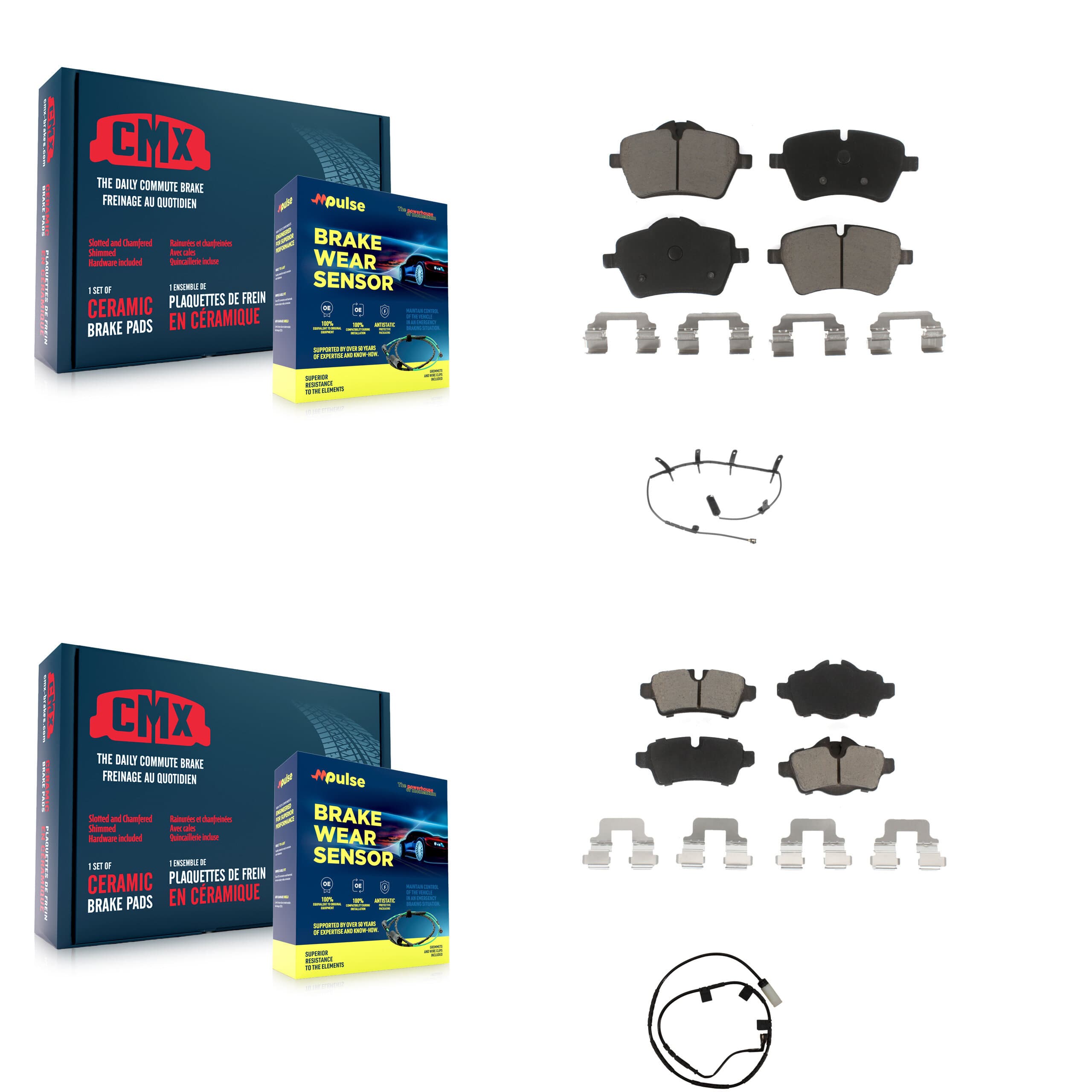CMX - KCW-101299 - Front and Rear Disc Brake Pad Kits image 1
