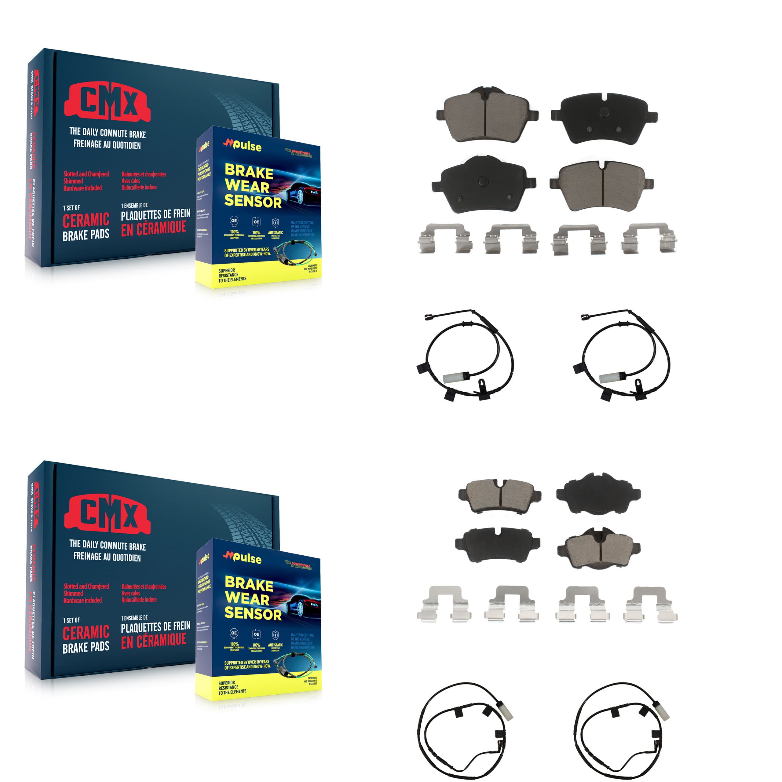 CMX - KCW-101309 - Front and Rear Disc Brake Pad Kits image 1