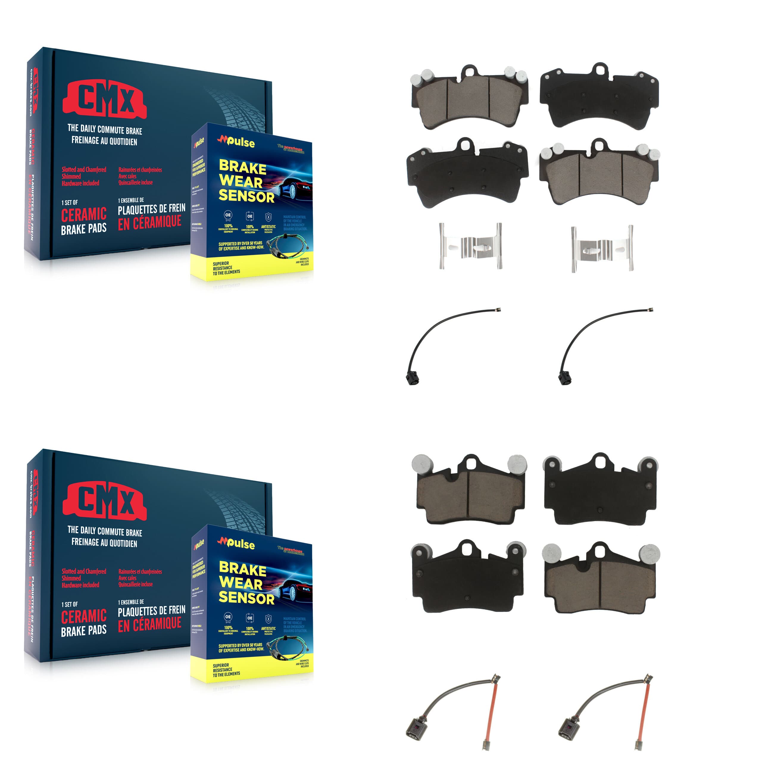 CMX - KCW-101315 - Front and Rear Disc Brake Pad Kits image 1
