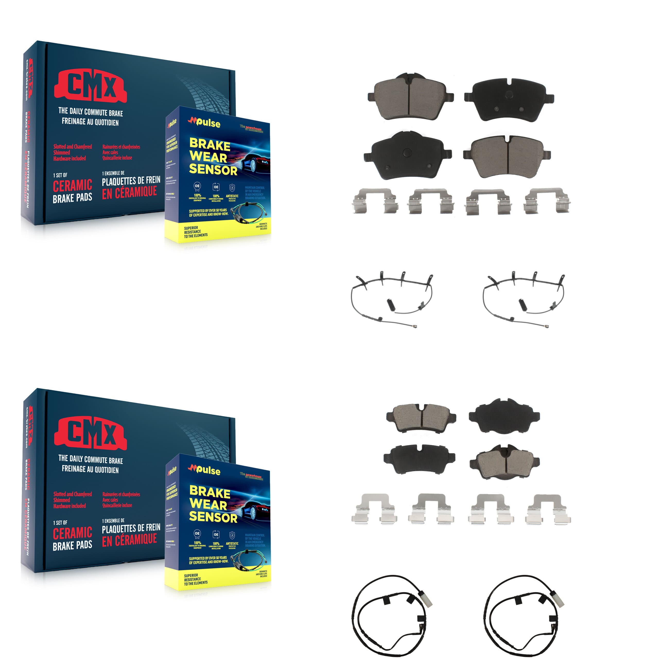 CMX - KCW-101321 - Front and Rear Disc Brake Pad Kits image 1
