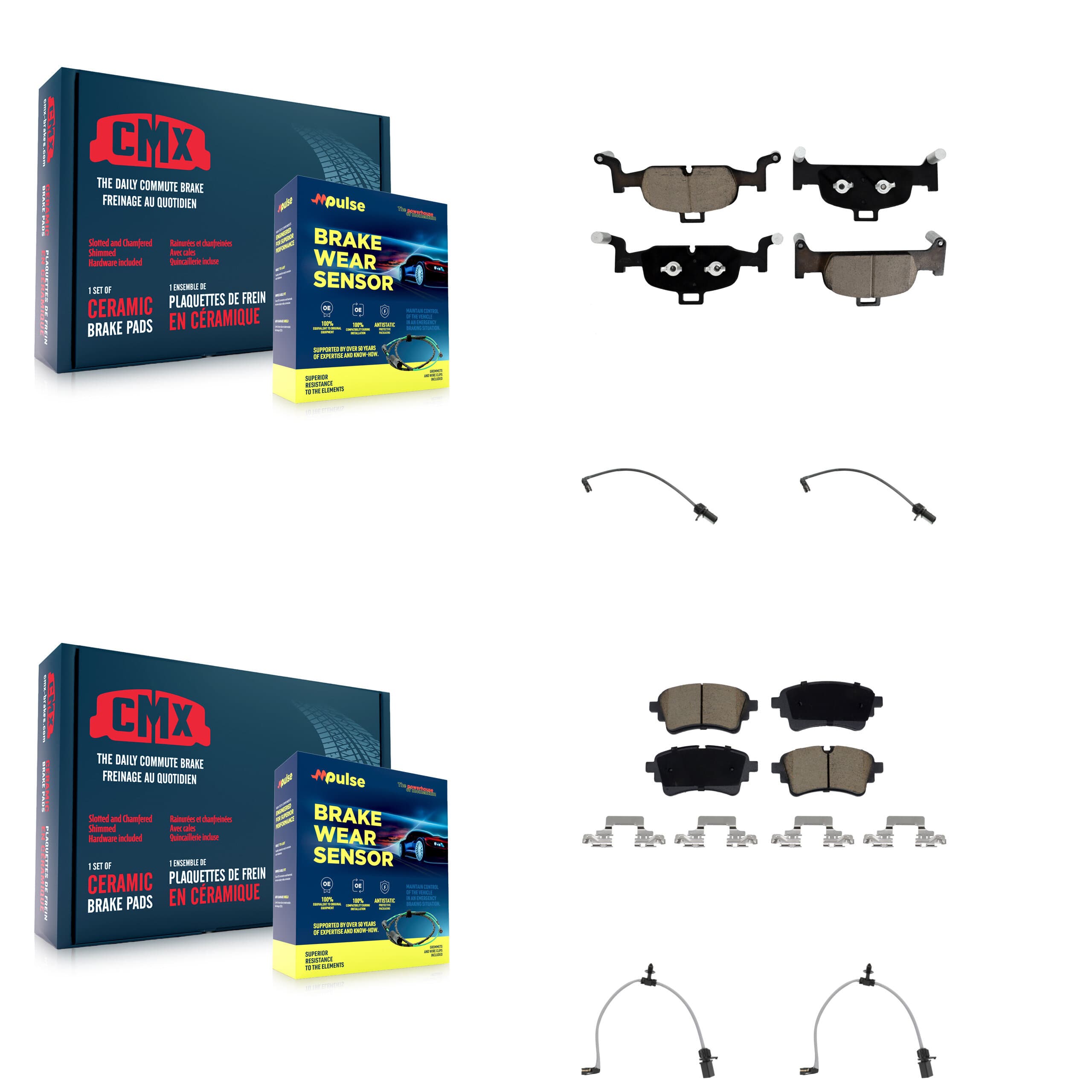 CMX - KCW-101326 - Front and Rear Disc Brake Pad Kits image 1